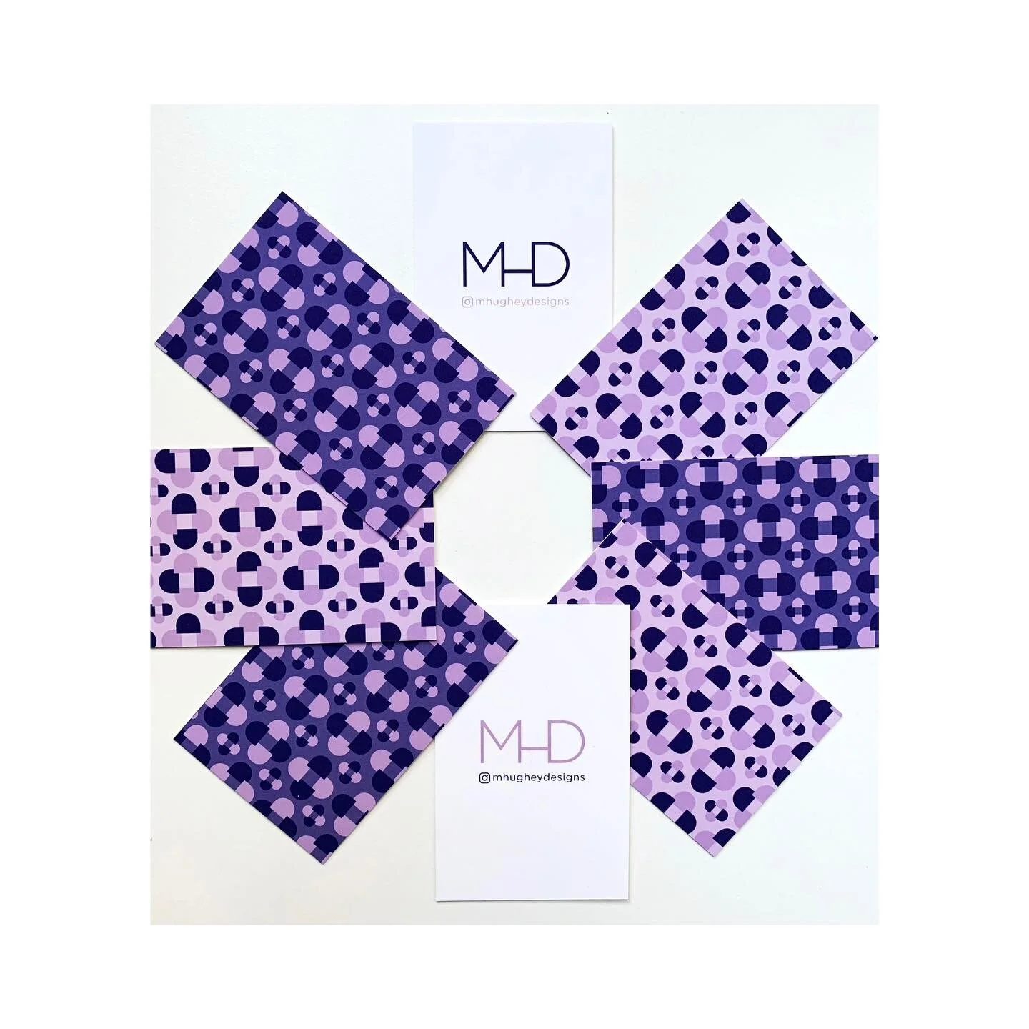 biz cards. designed by moi and ordered from @moo (the best)! stay tuned for this fun pattern process. 💜

#ahcreative #freelancedesigner #moocards