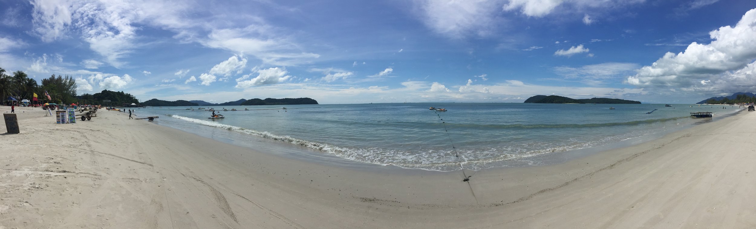 Cenang beach, on the southwestern side of Langkawi, a small island a few hours' ferry ride from Penang.