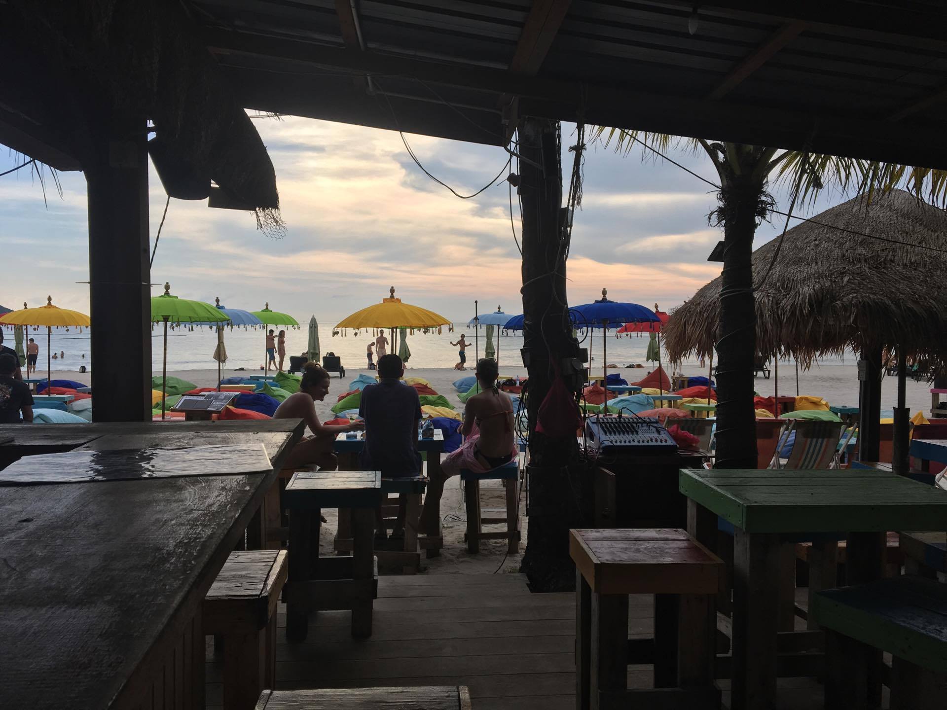 The view from our go-to beach bar in Langkawi, where the owner generously offered me a dj residency.