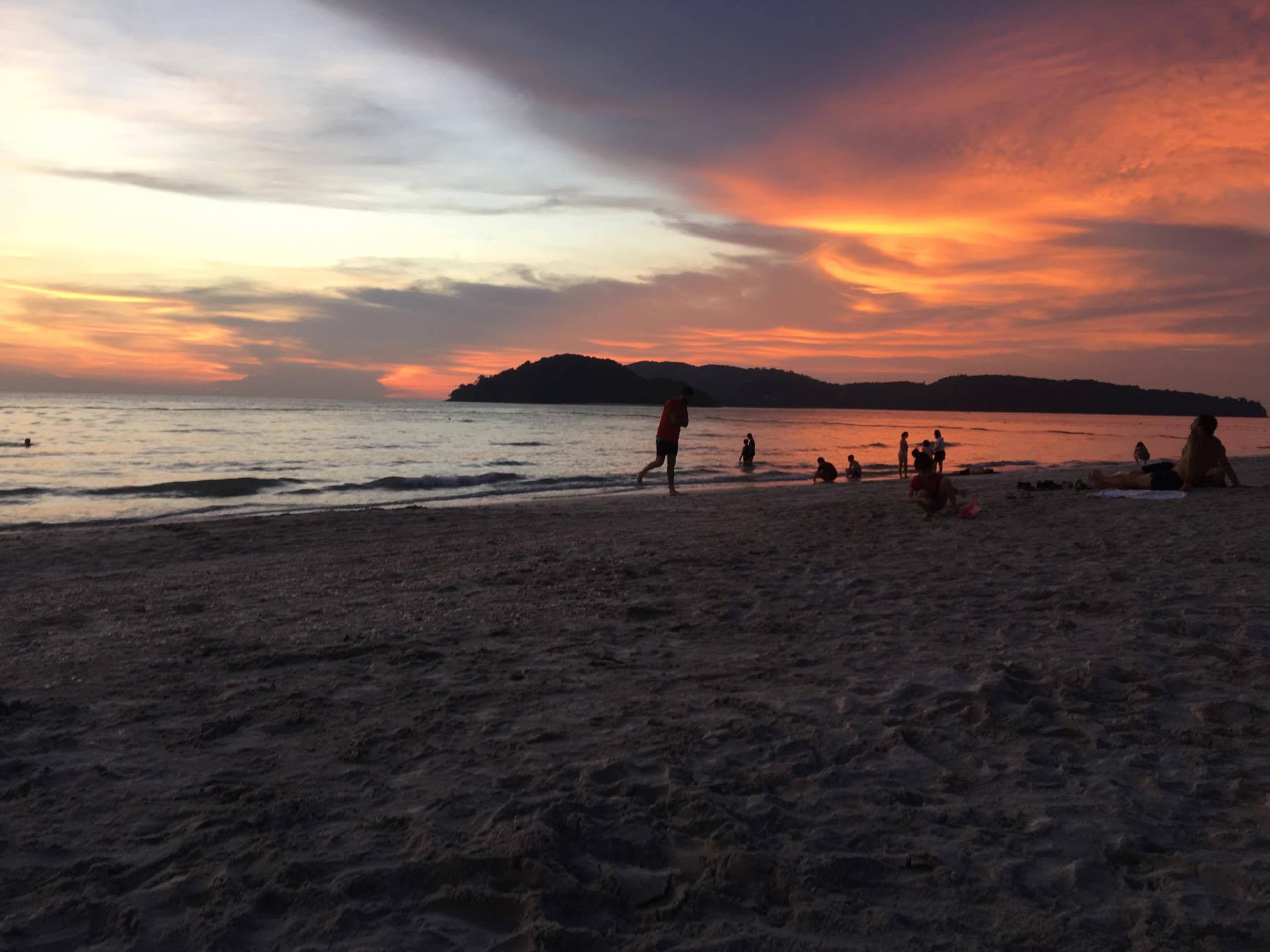 Sunset views from the hostel beach.