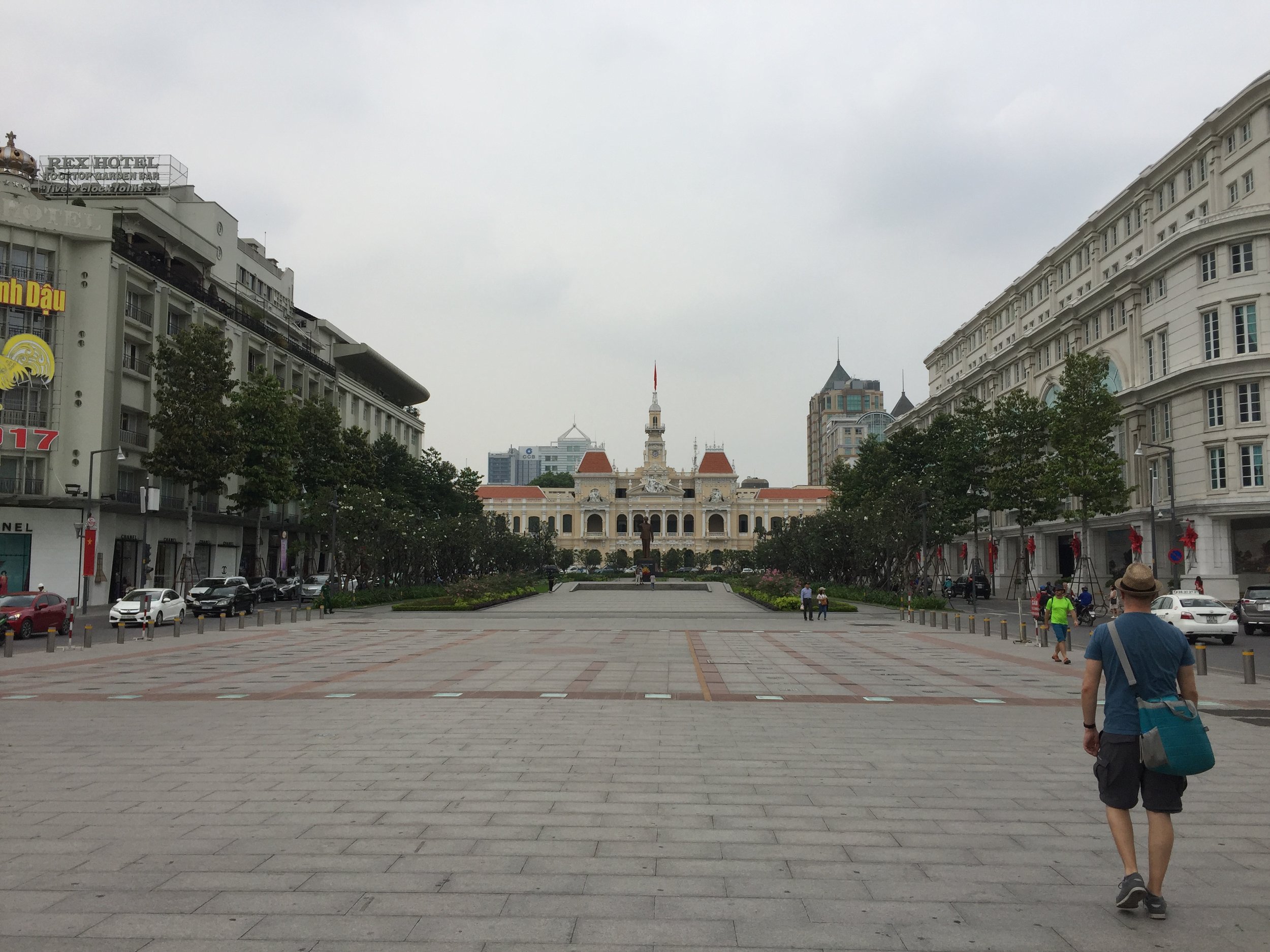 Ho Chi Minh City Hall, at the end of Nguyễn Huệ pedestrian boulevard, named for an 18th-century emperor.