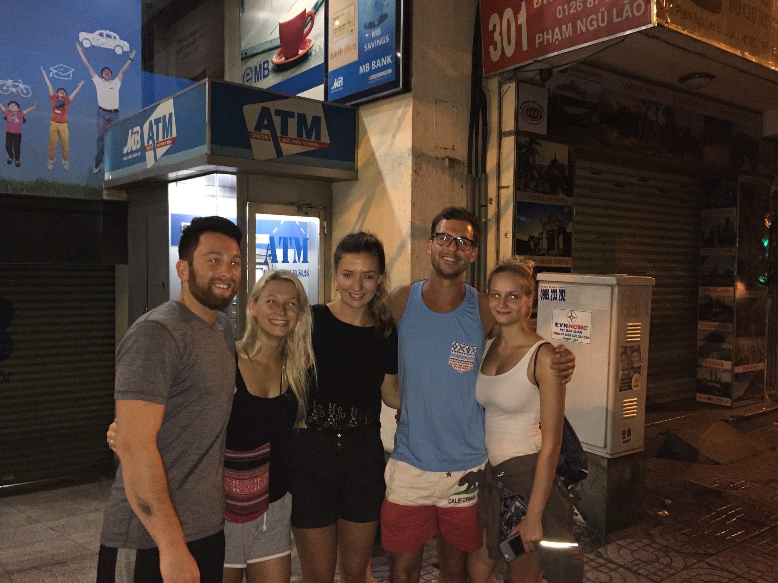Hanging with friends from our Củ Chi tunnels group.