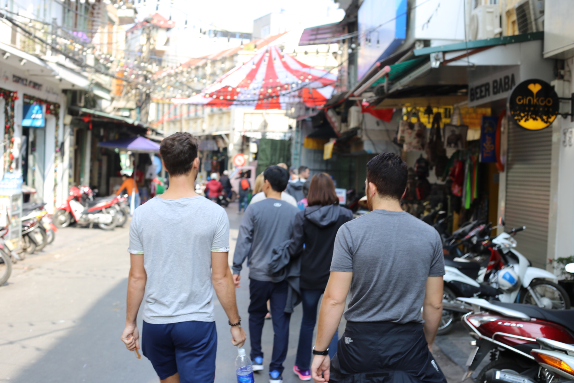 On a walking tour of Hanoi's old town. (p/c: Sarah Hoffman)