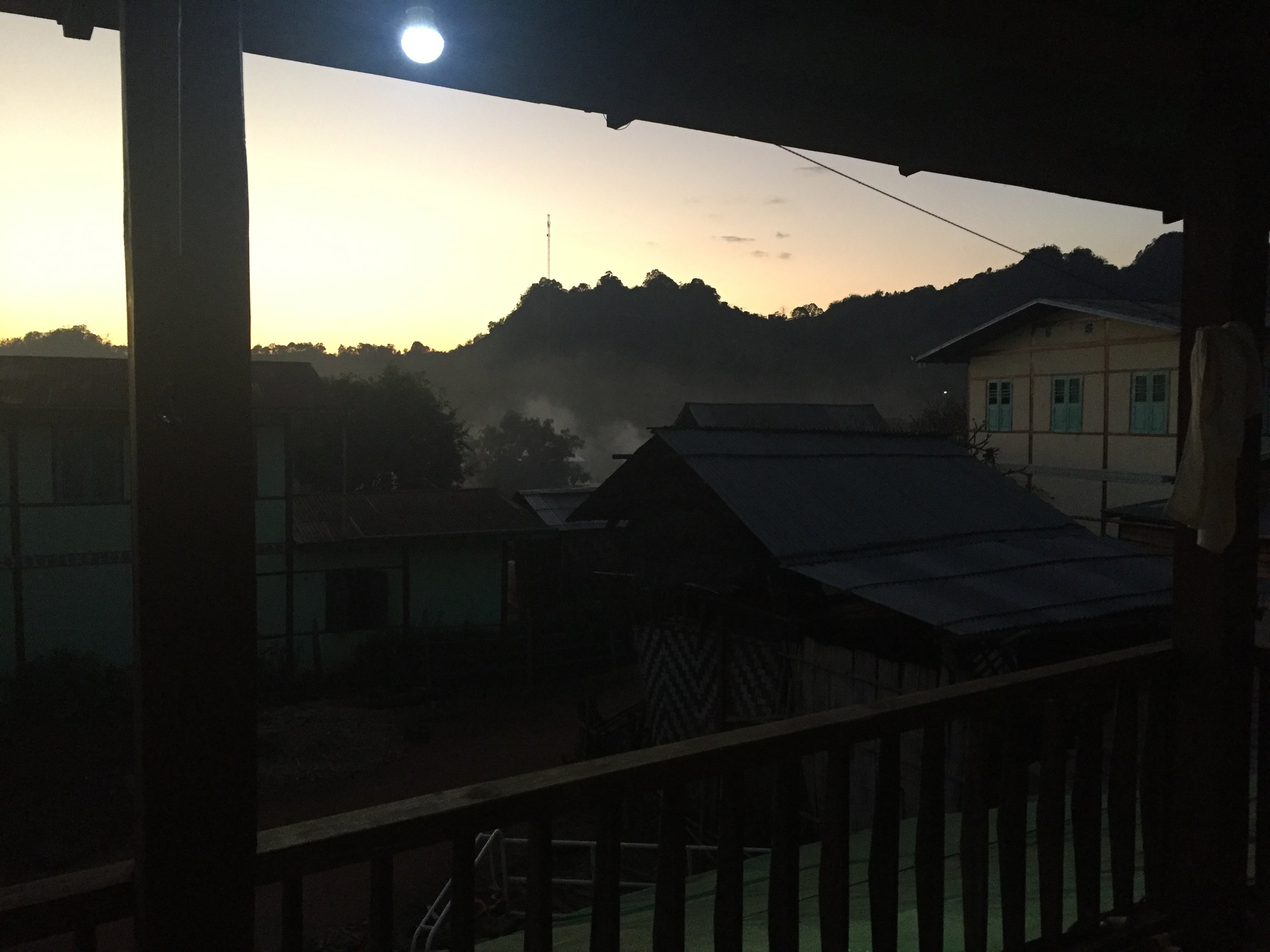 The view from our homestay in Khon Hla.