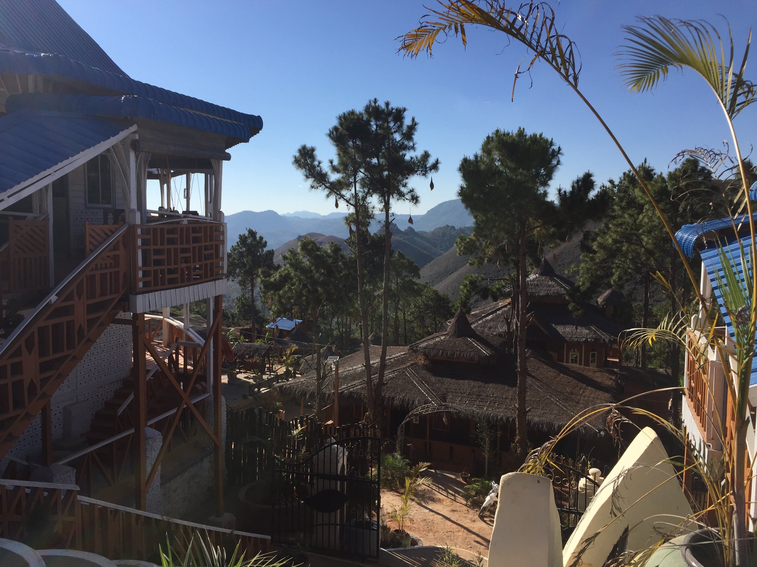 Morning views from the homestay porch.