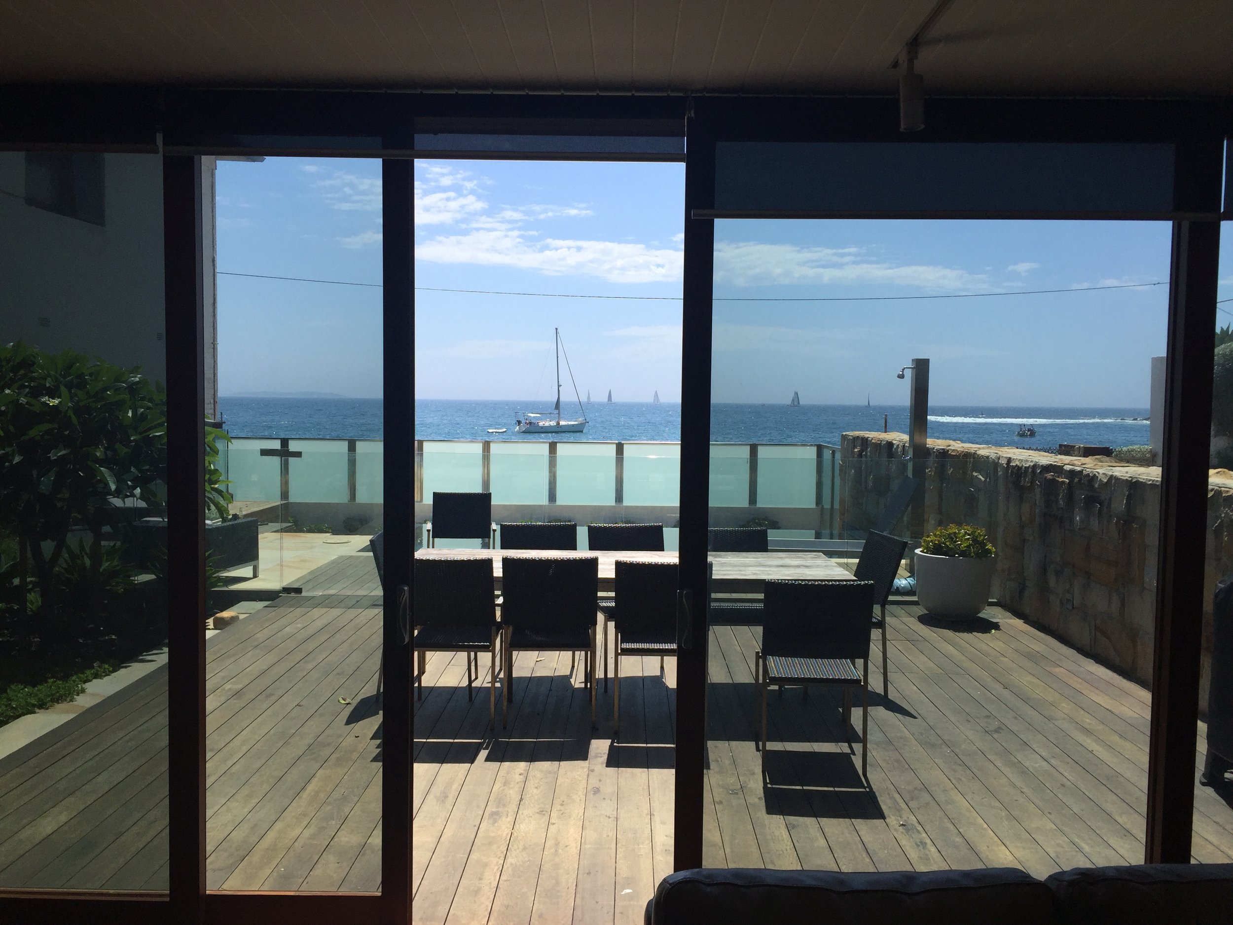 The deck view from our house in Manly, courtesy of the Hoffmans.