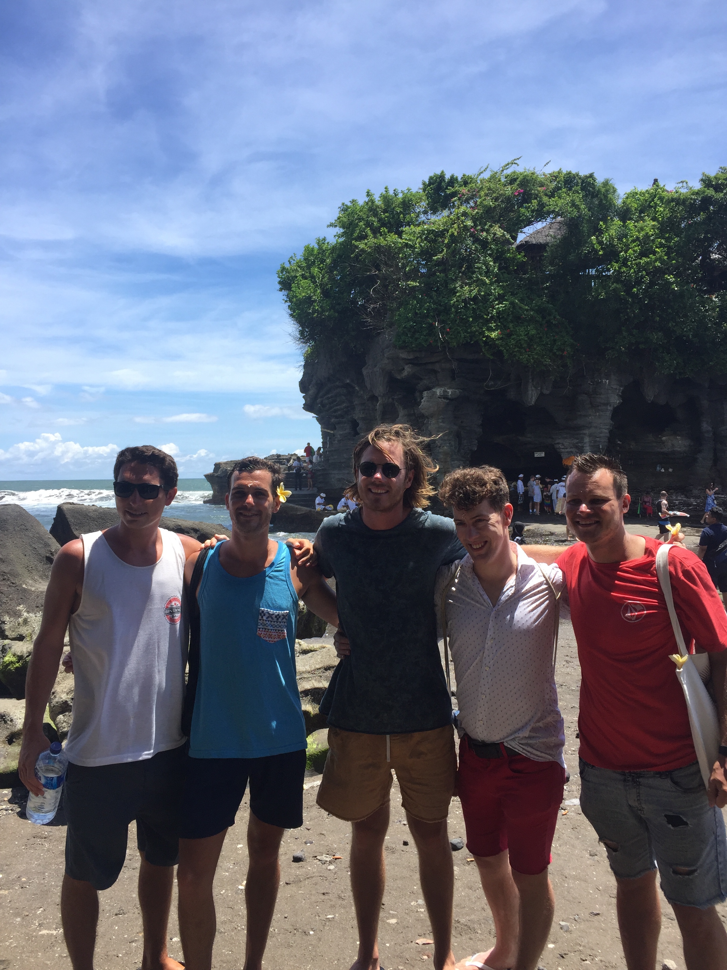 Our Tanah Lot squad - after receiving monks' blessings.