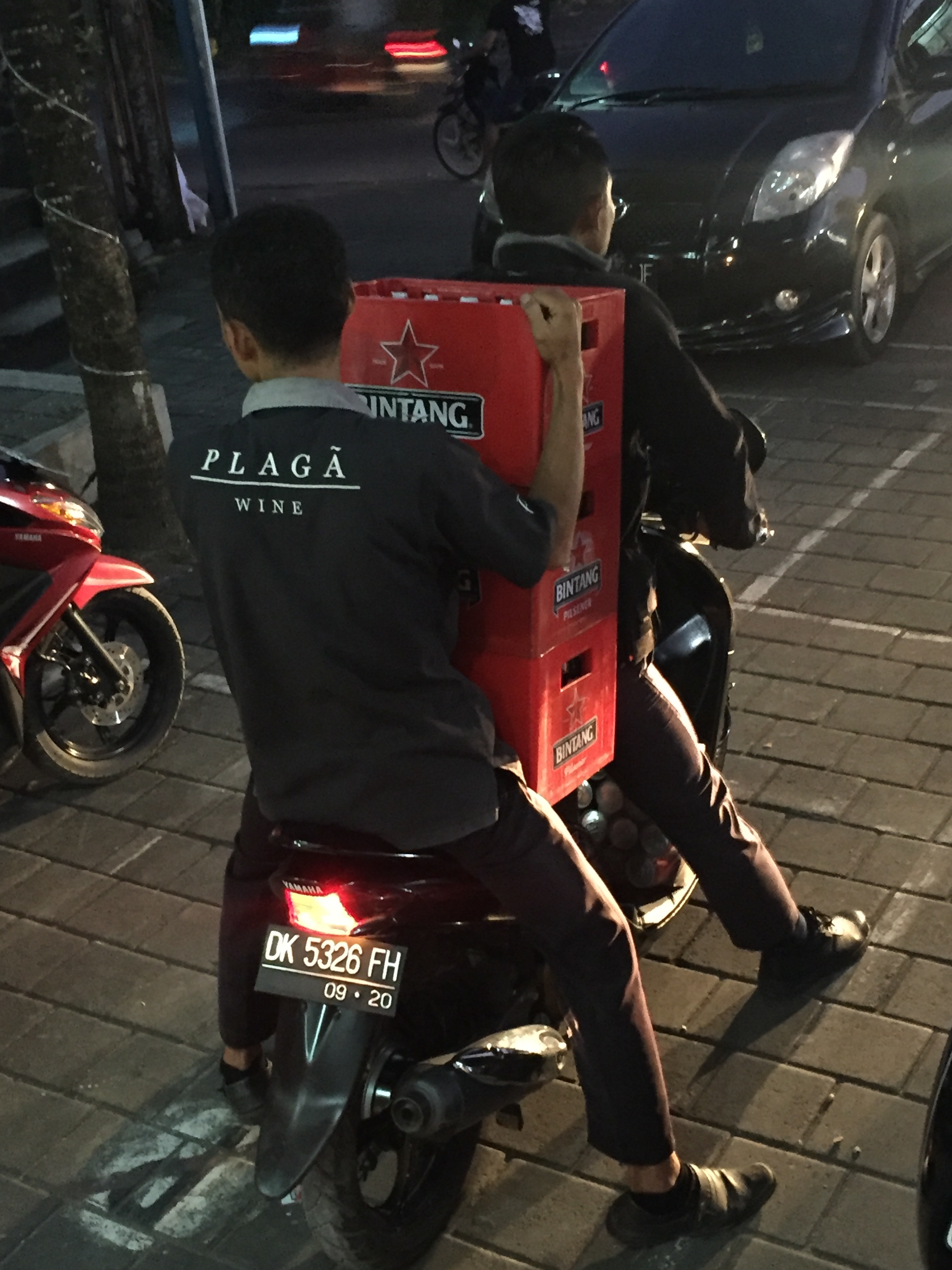 This is what free delivery looks like in Bali.