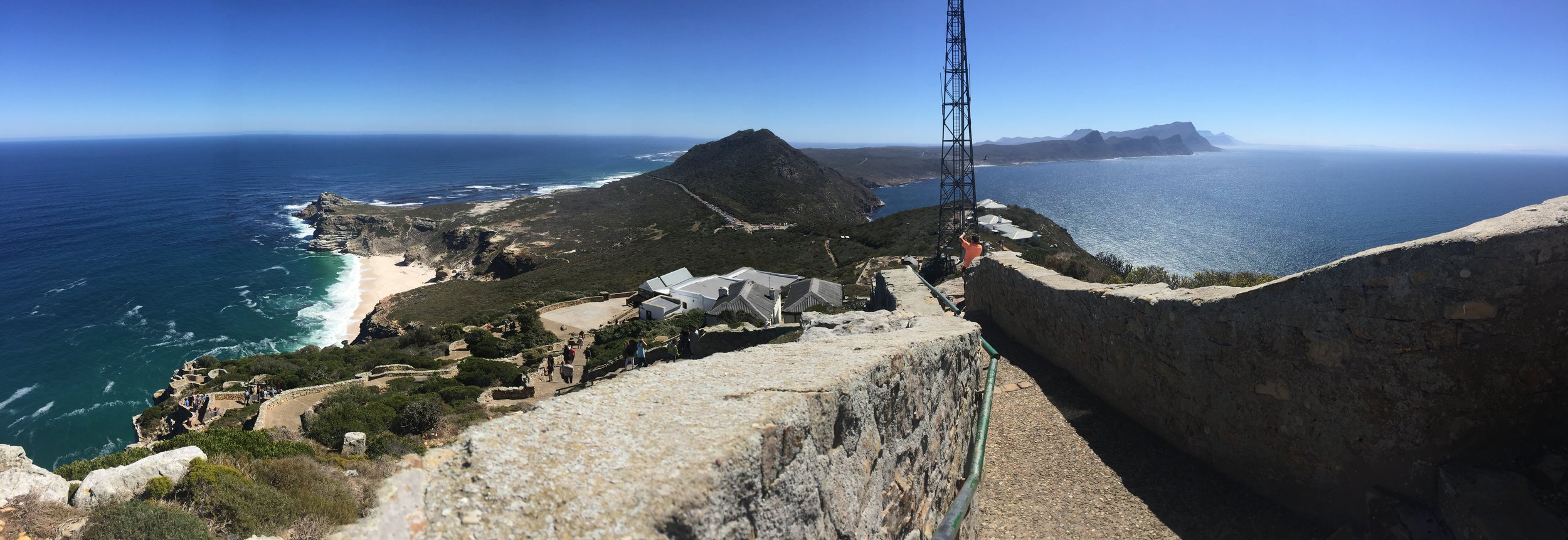 Looking back at the African continent from the tip of the Cape of Good Hope.