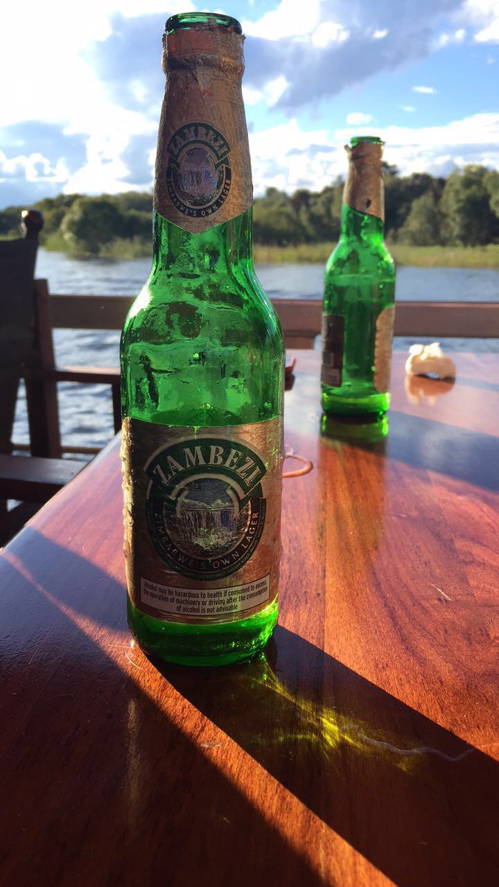 The local beers, named for the Zambezi River...