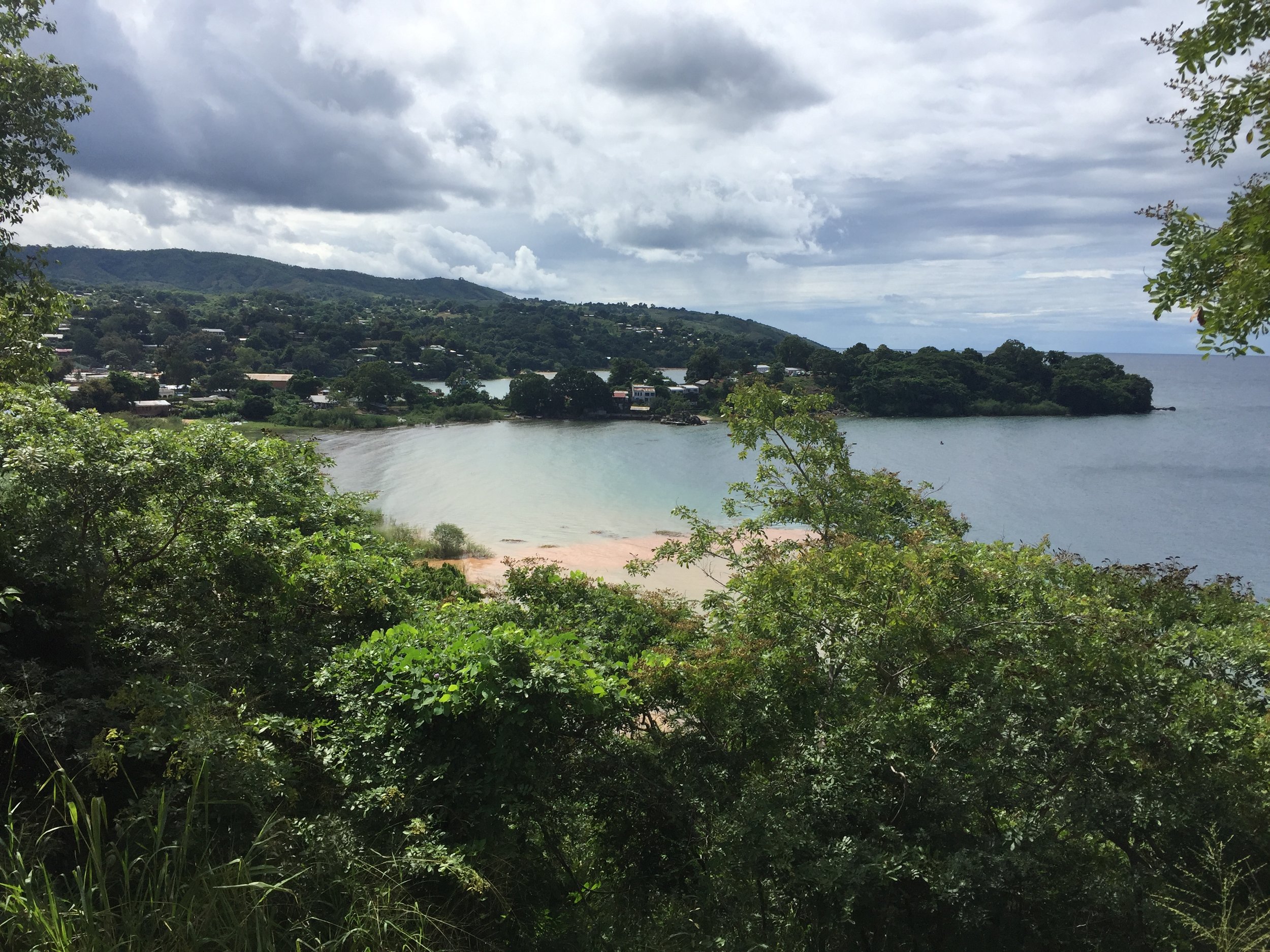 Walking along the cliffs by Mayoka, overlooking Nkhata Bay.