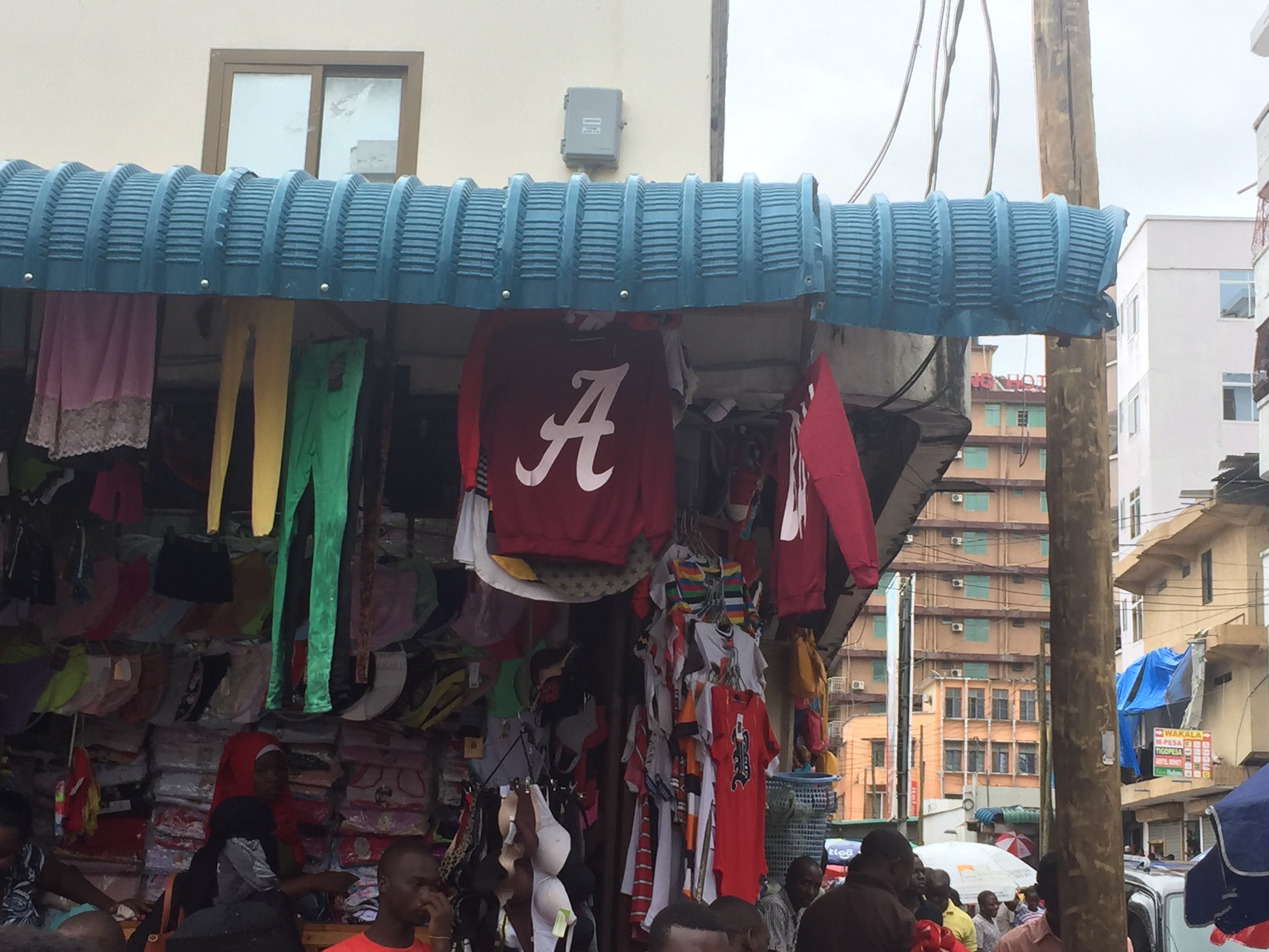 Every team gets knockoff gear made in Tanzania.