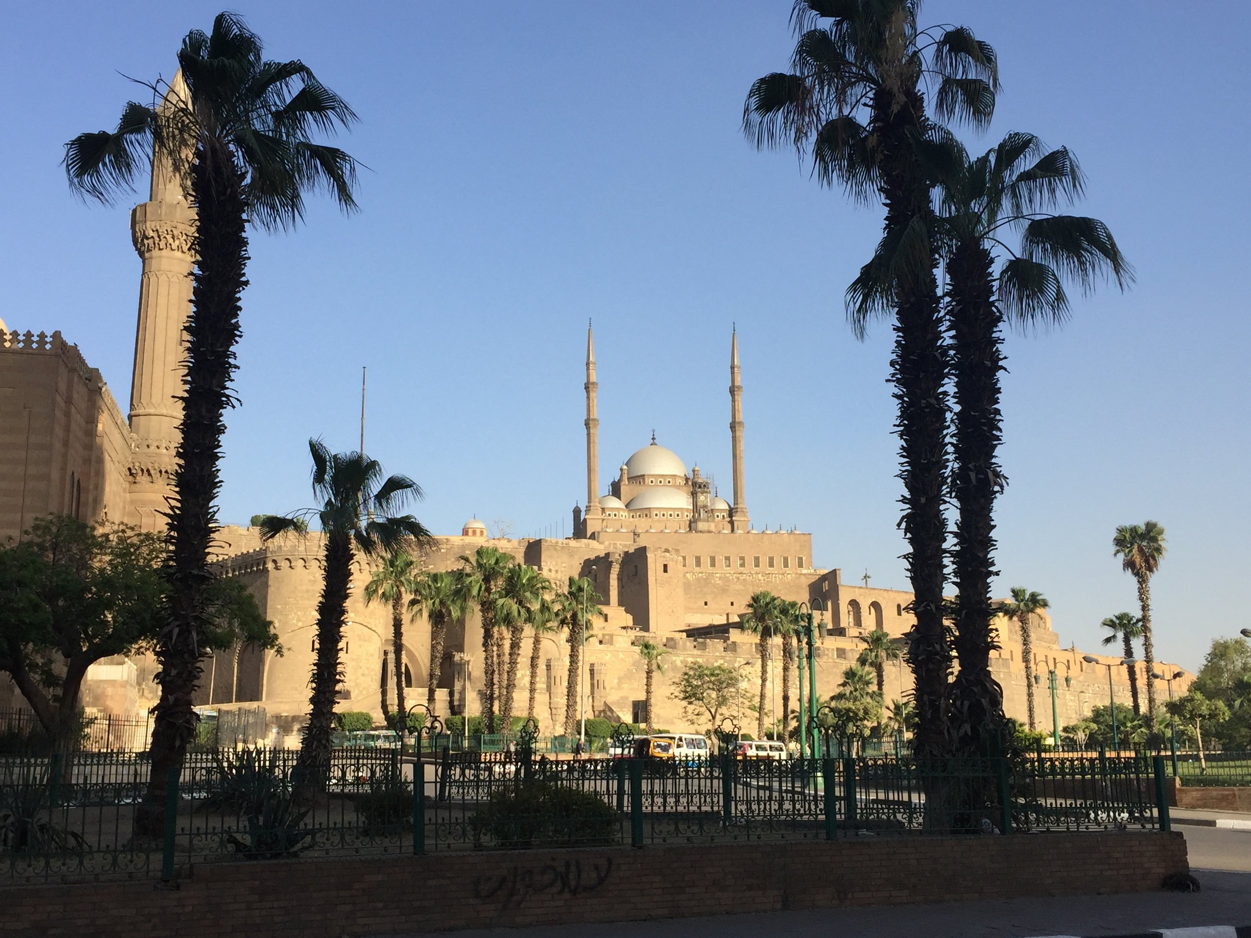 The citadel seen from the Al-Rifa'i Mosque.