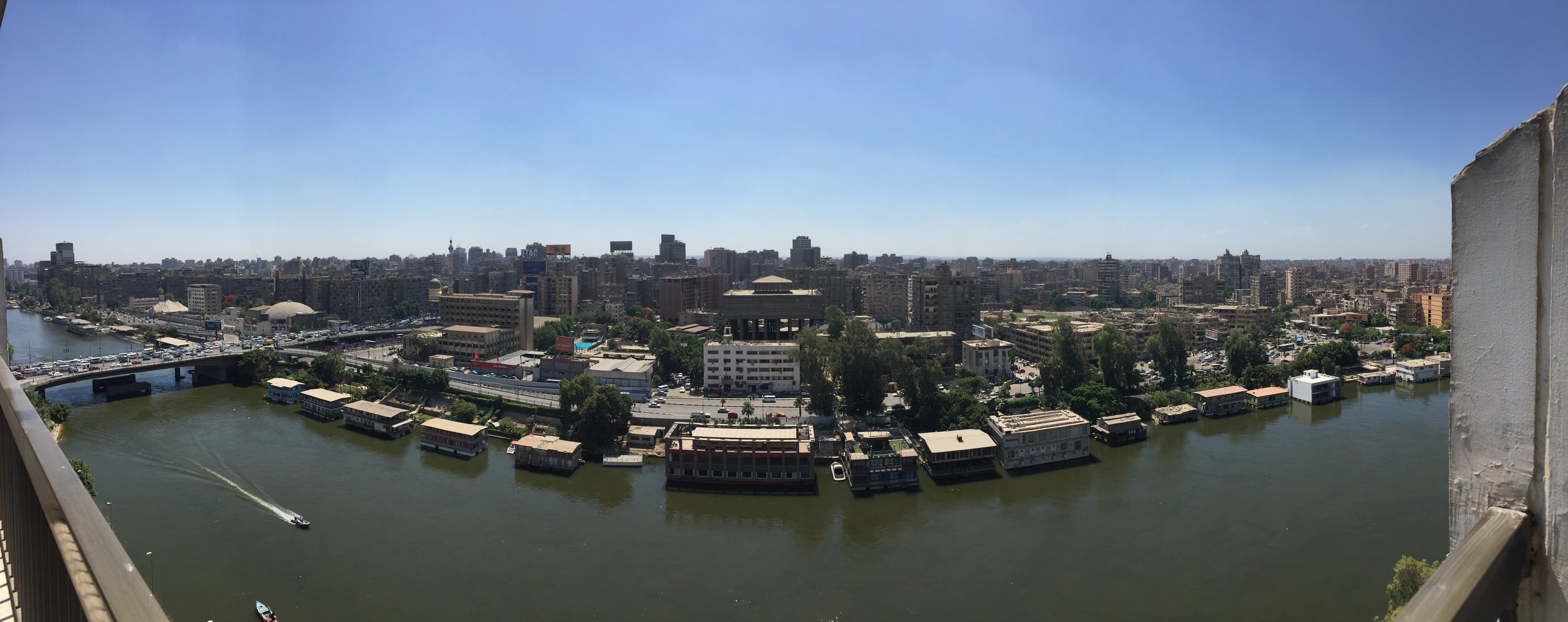 The view from our room at the Om Kolthoum.