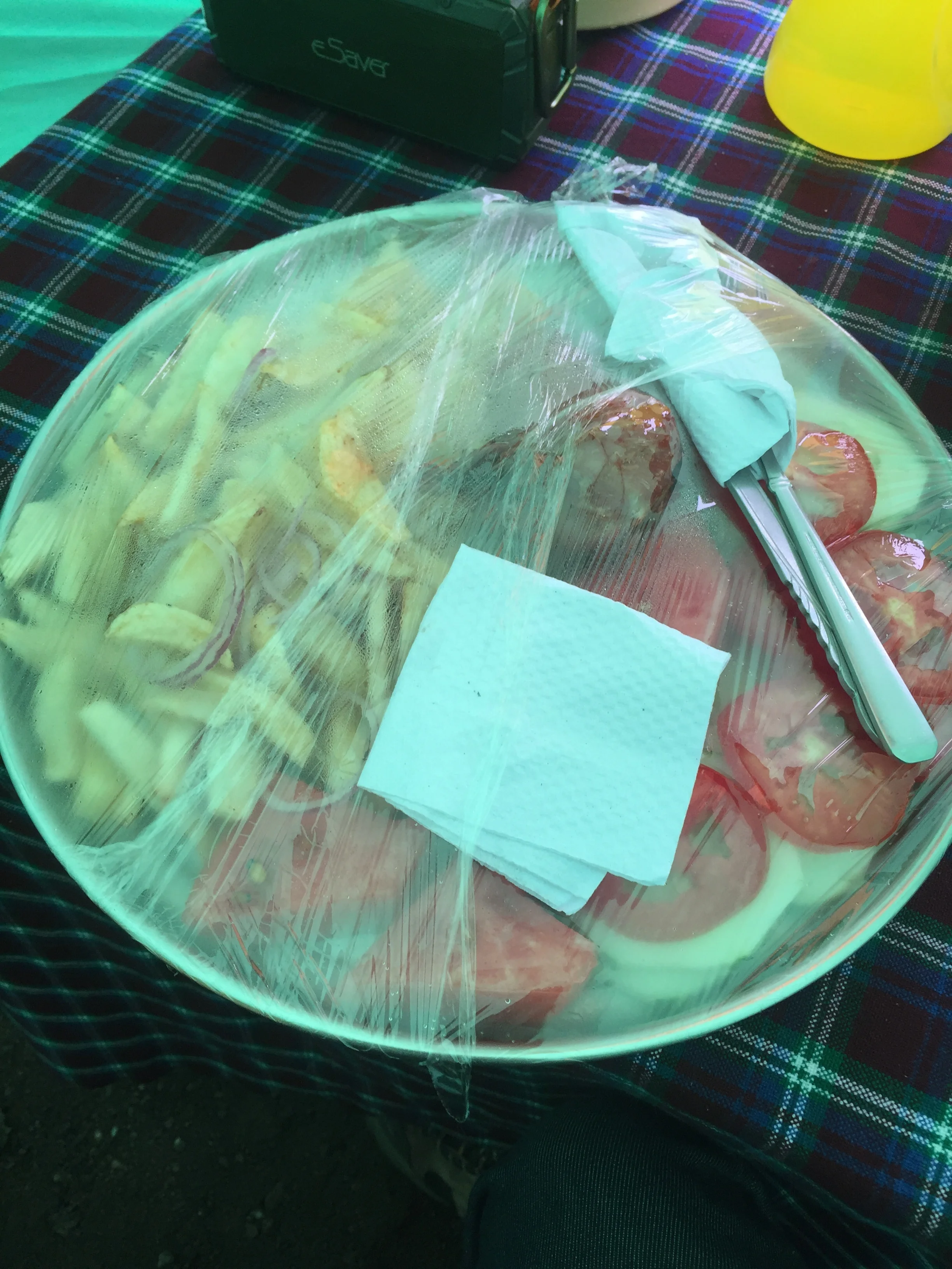 A typical meal from Chef Elias.