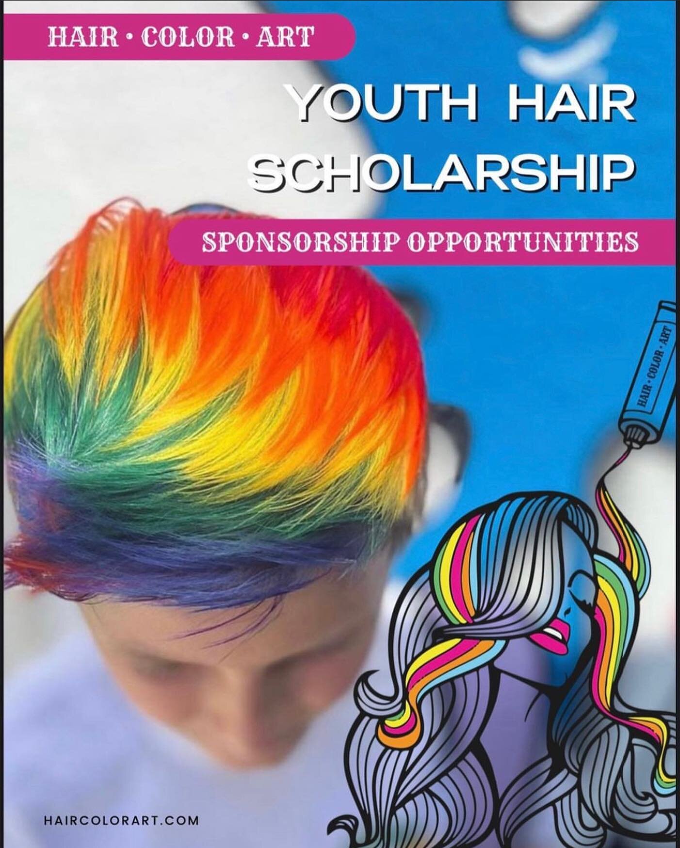 🌈I am SUPER EXCITED to announce that we have awarded 6 scholarships to 6 different kids!! 
🌈 Thanks to everyone that donated the initial $1080! That&rsquo;s 4 scholarships through donations and 2 from Hair Color Art! 
🌈 I am so excited to finally 