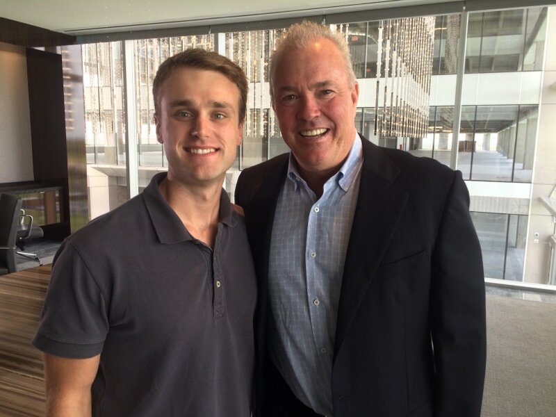 Corey Frost with Dallas Cowboys' owner Stephen Jones