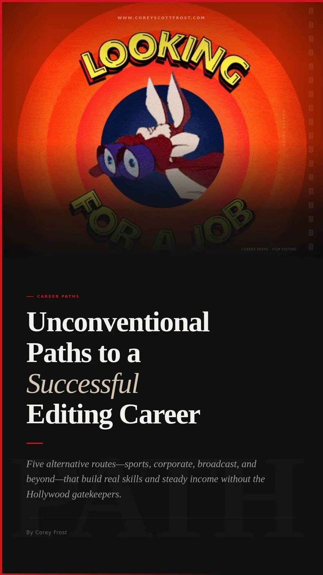 Unconventional Paths to a Successful Editing Career