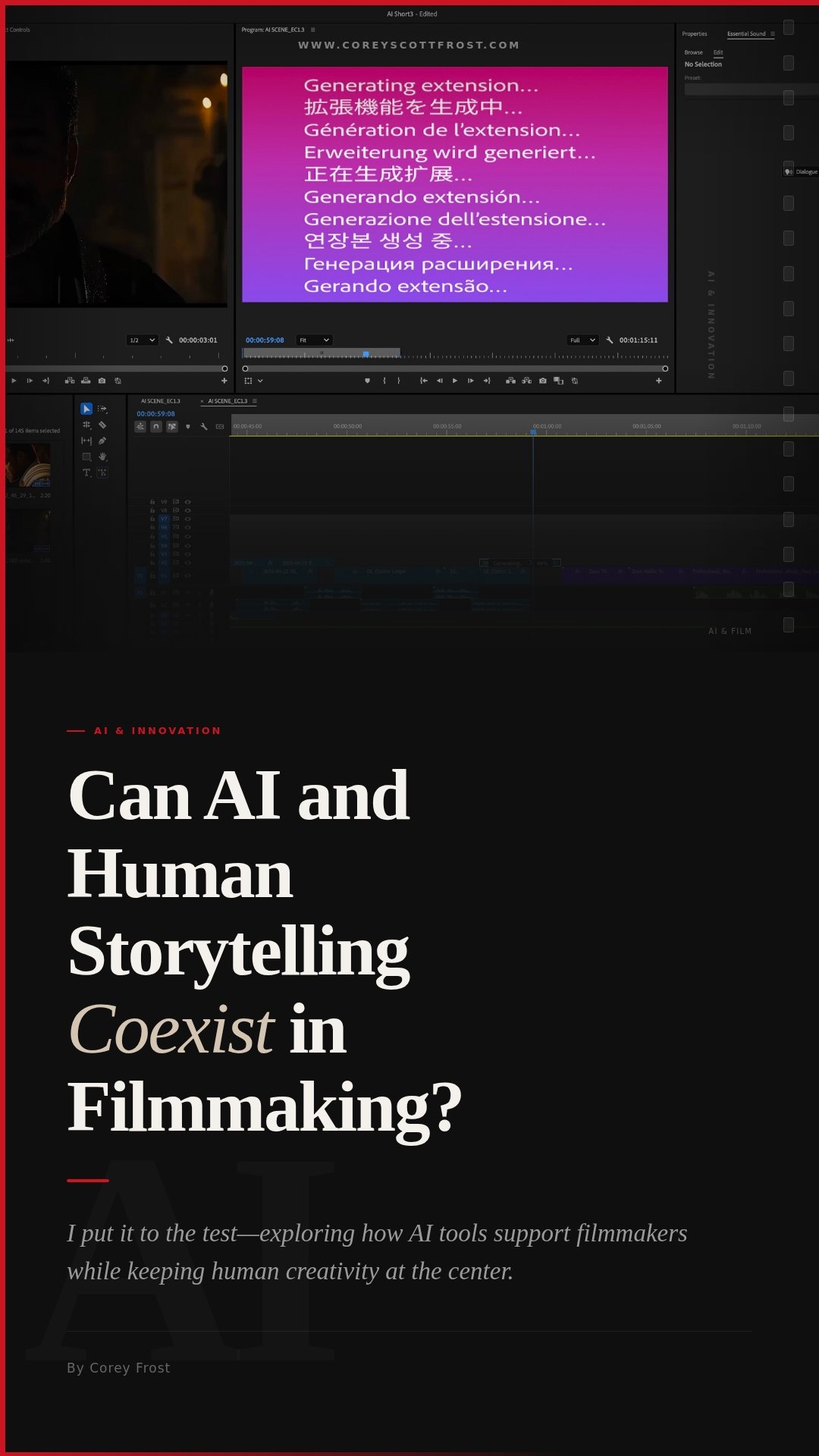 Can AI and Human Storytelling Coexist in Filmmaking? I Put It to the Test