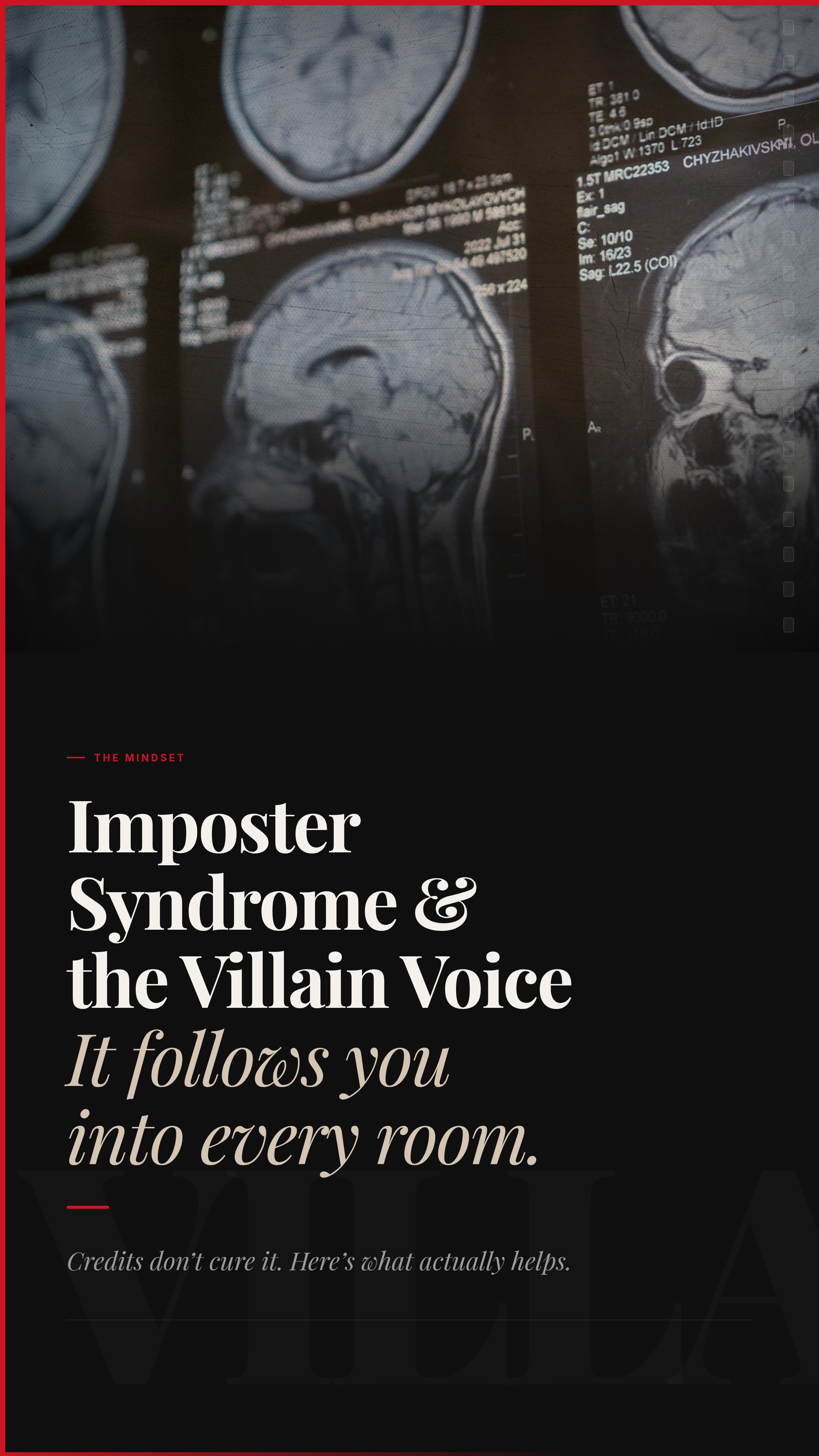 Imposter Syndrome and the Villain Voice in My Head