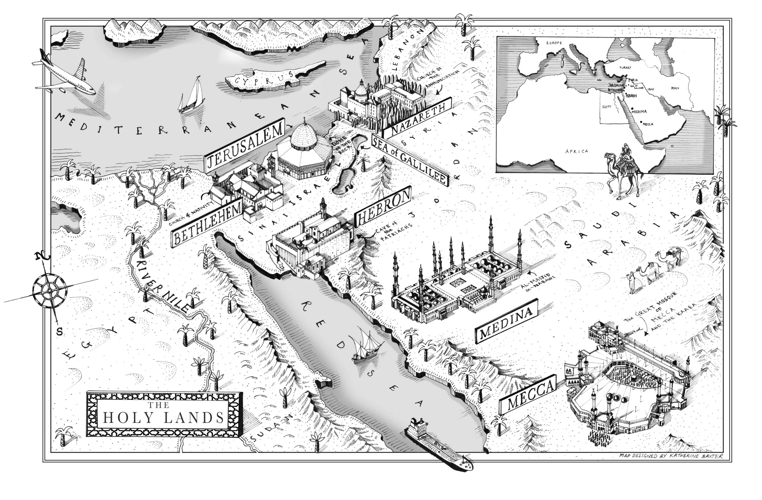 The Holy lands map
