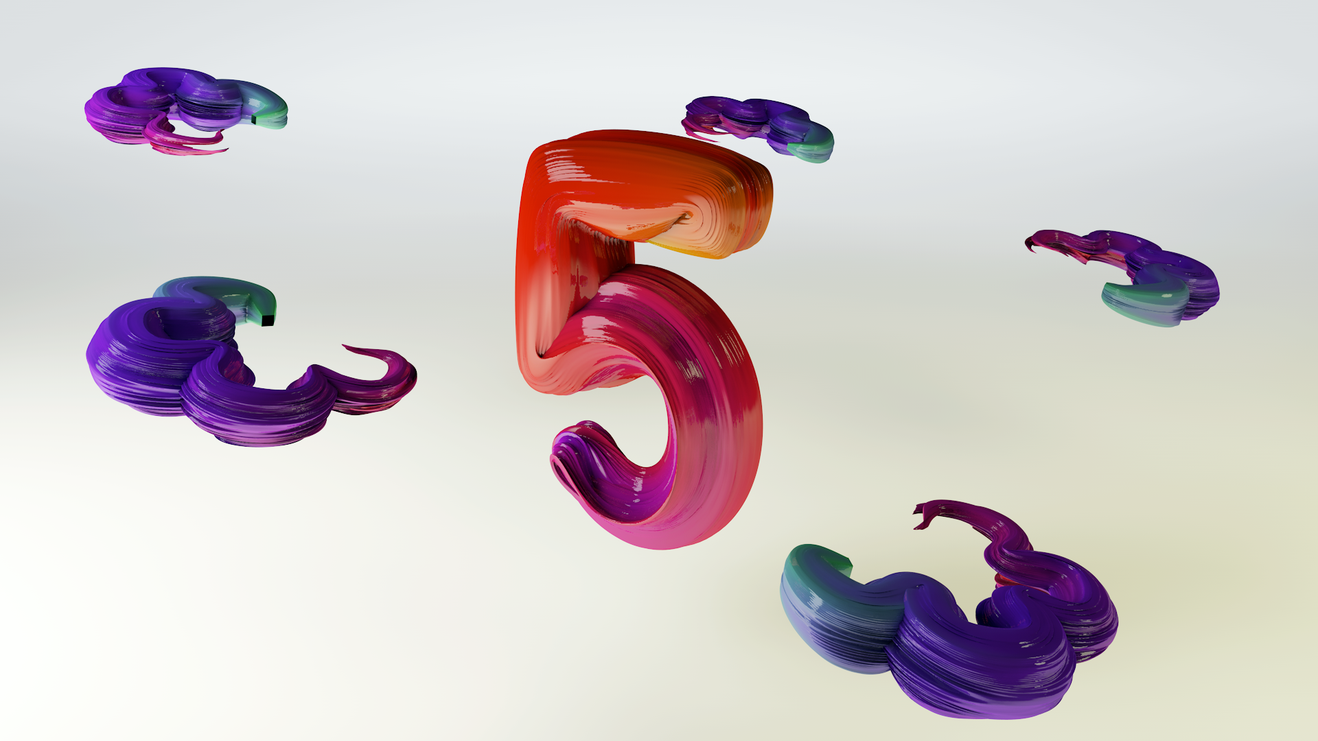 Number Project - 5 Concept: Art, Plum Flower.