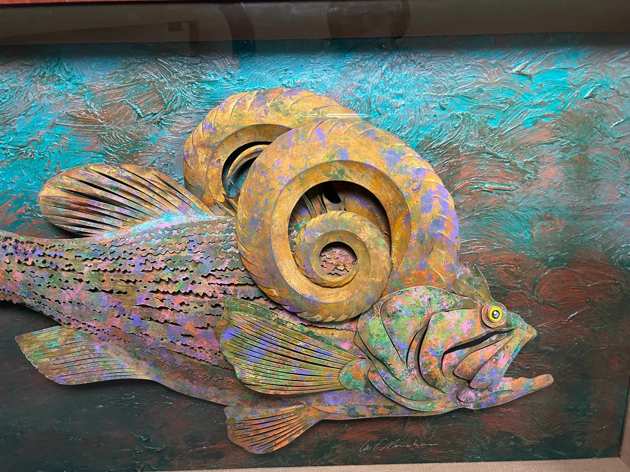             The Rocky Mountain Big Horn Bass, Pun Fried Fish series by Leo Monahan  