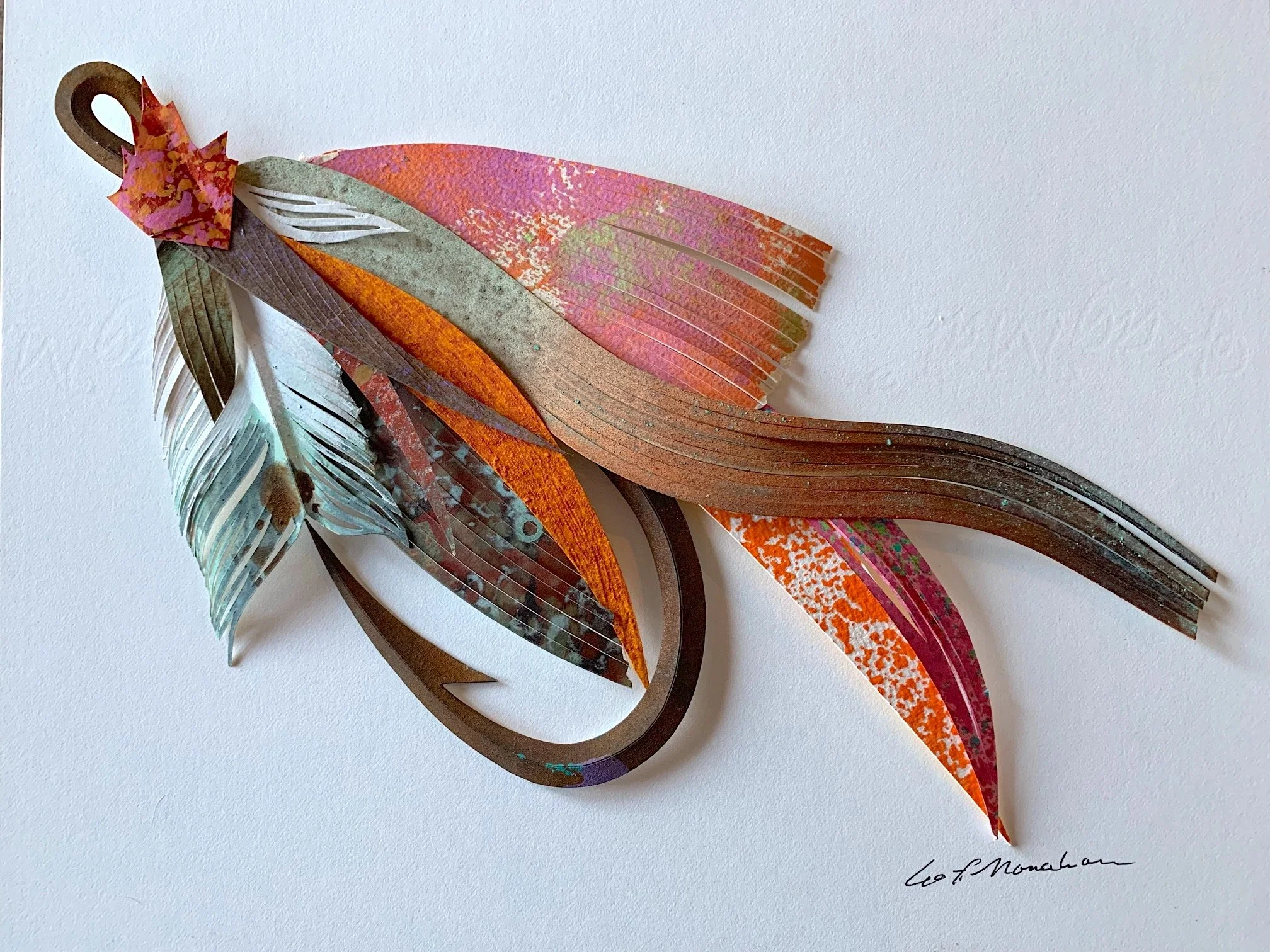               Fish Fly, paper sculpture by Leo Monahan  