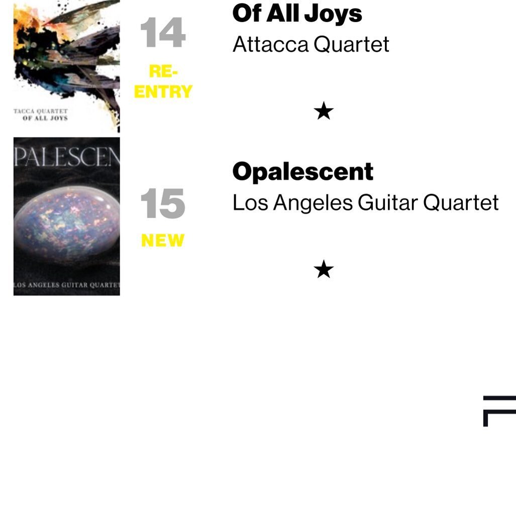 &ldquo;Opalescent&rdquo;, has hit #15 on this week&rsquo;s Billboard&rsquo;s Classical Music chart! Help us push it into the top ten! 

Now widely available (physical CD sales and digital downloads help the most for charting. 😁 ):

Physical and down