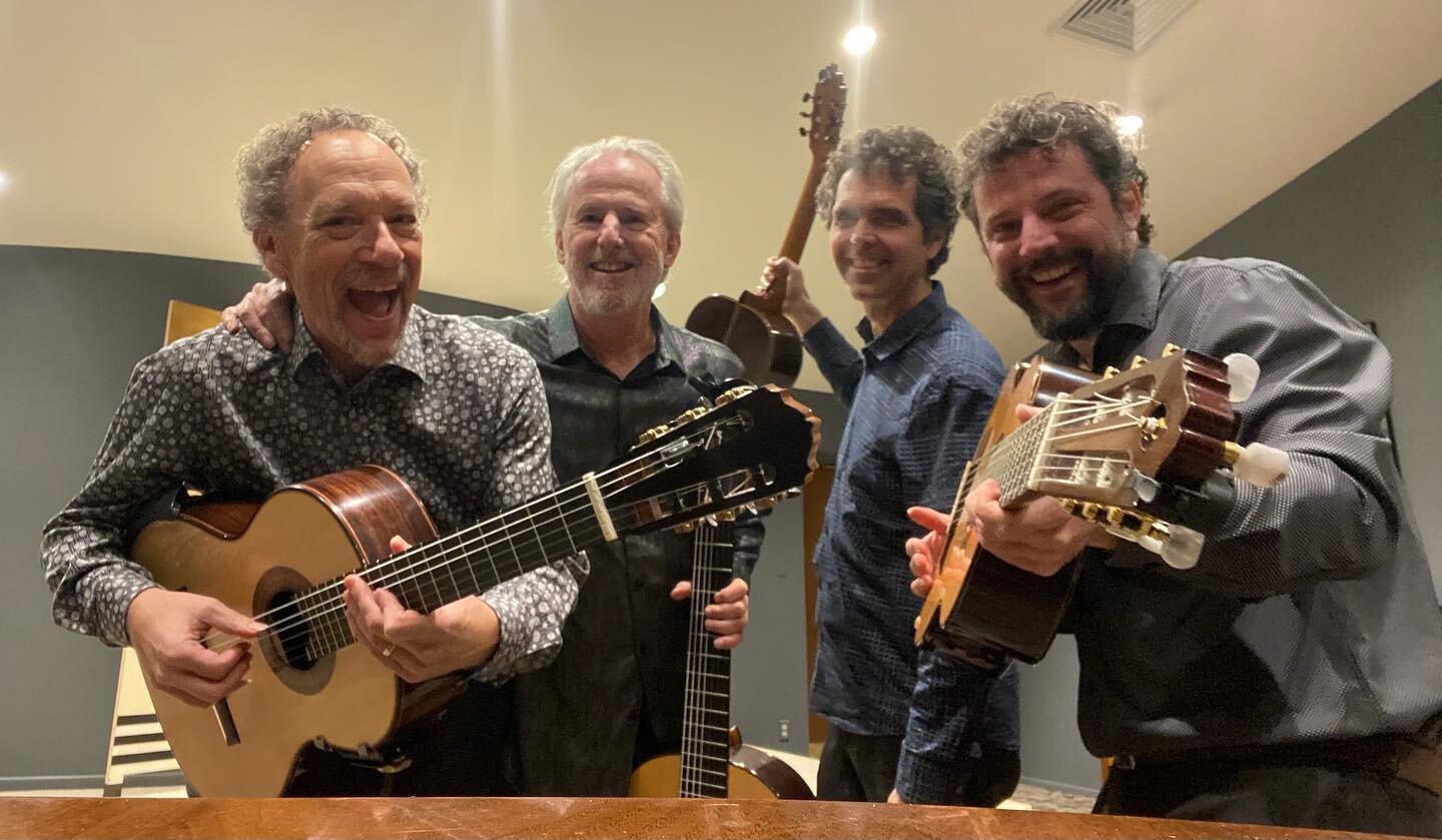 Before and after pics from our concert in Phoenix. We had a great time playing with @douglasloraguitar and got to hang with 
@ChuckHulihan, @frankkoonce, and @jiji_guitar.