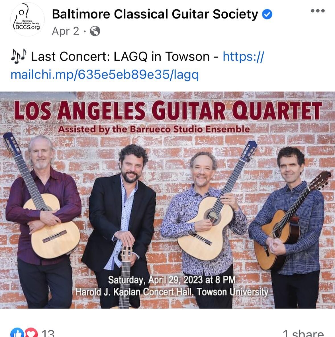 So looking forward to this concert Saturday in the Baltimore/DC area! https://mailchi.mp/635e5eb89e35/lagq