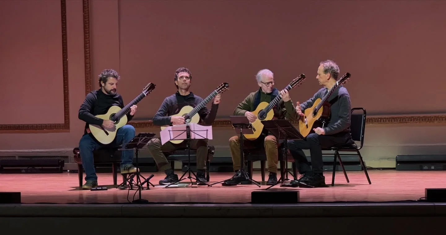 We had the honor of playing the Town Hall in New York City today! Wonderful, music-loving audience in one of the premium halls for acoustic guitar. Here are a few pics from soundcheck.