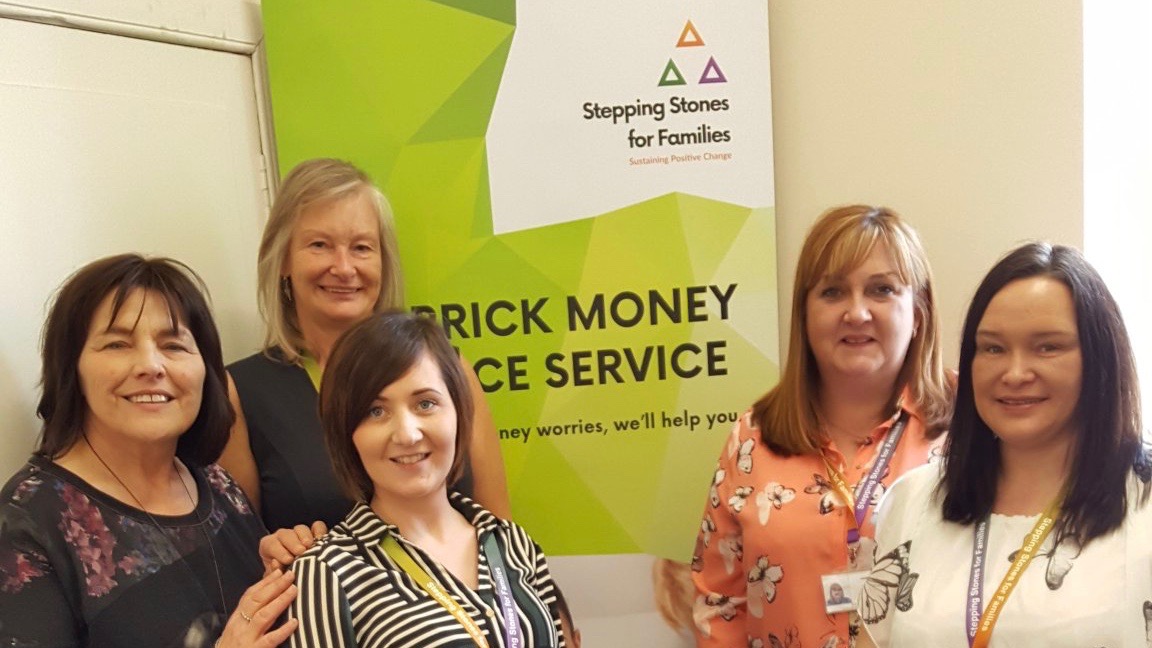 Photo from a recent visit to the Carrick Money Advice Service by Jeane Freeman MSP, Minister for Social Security.