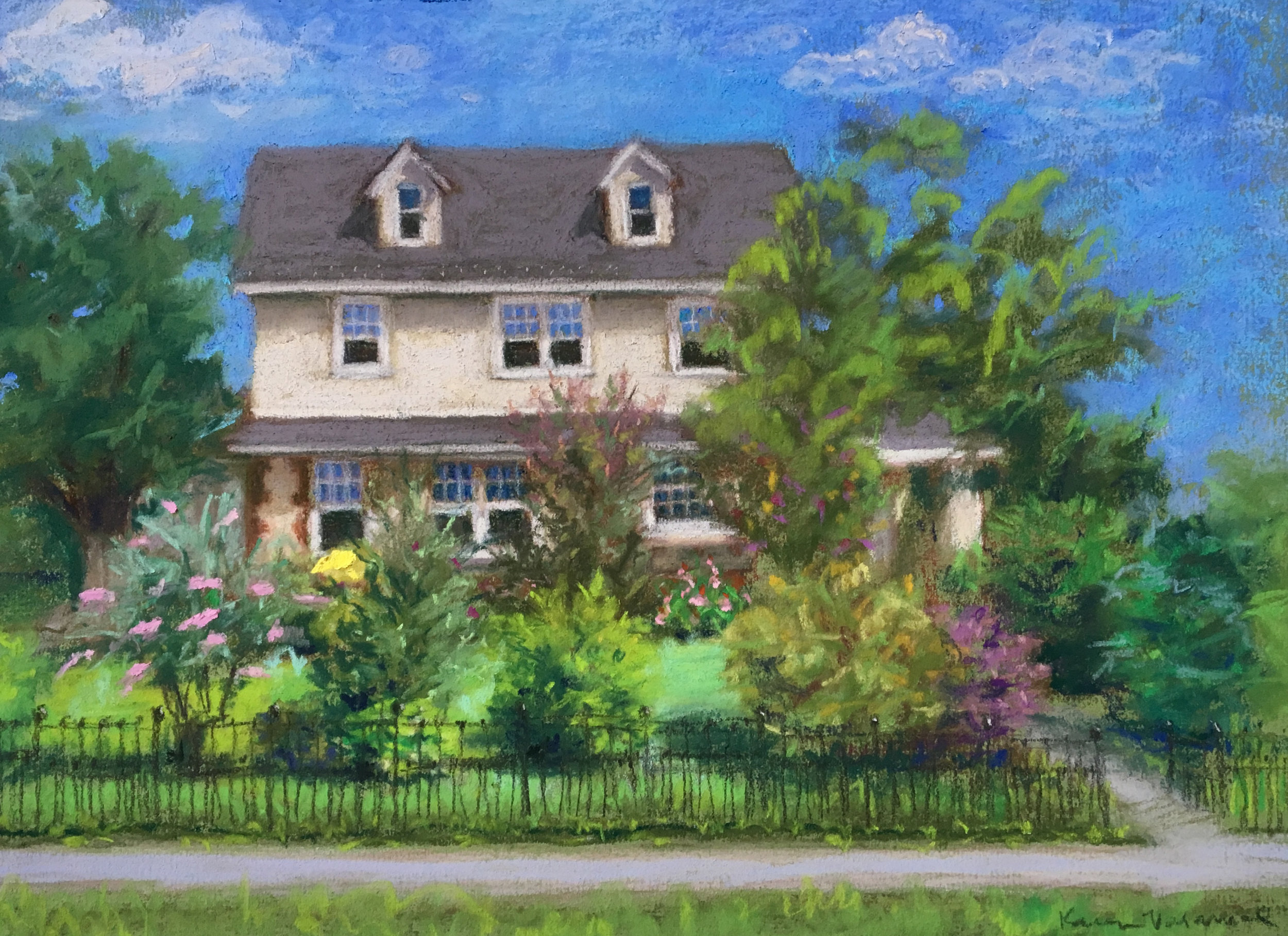 WELCOME HOME pastel on paper, 11” x 15” private collection