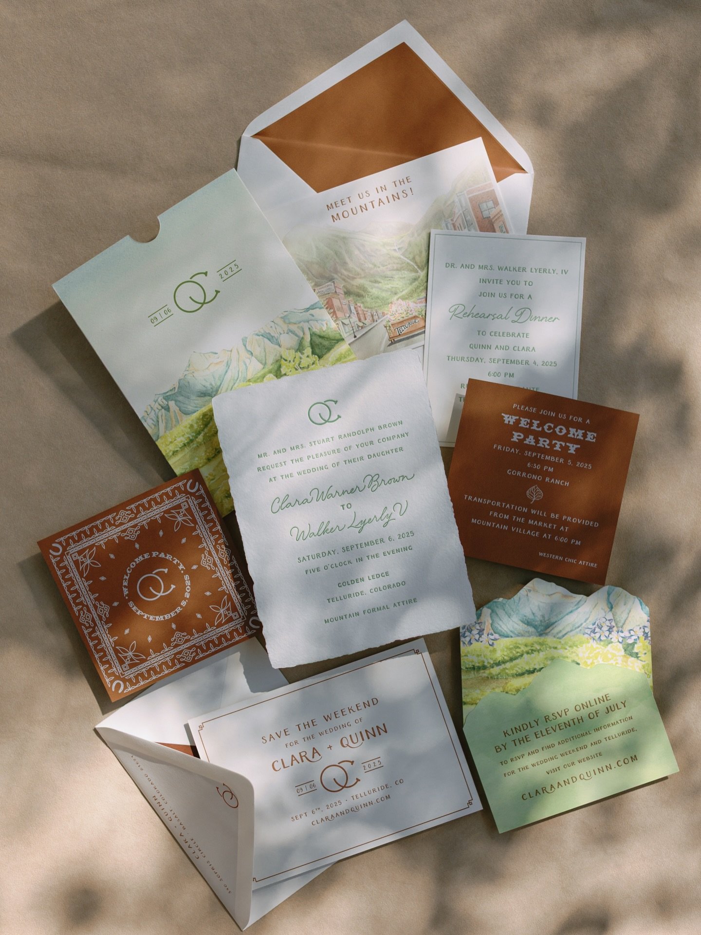 Paper is part of the production. Invitations, menus, ceremony programs, napkins, welcome bags... details that carry the design through the entire celebration. 

Planning &amp; Production: @soireetelluride 
Photo: @carrie_patterson

 #weddingstationar