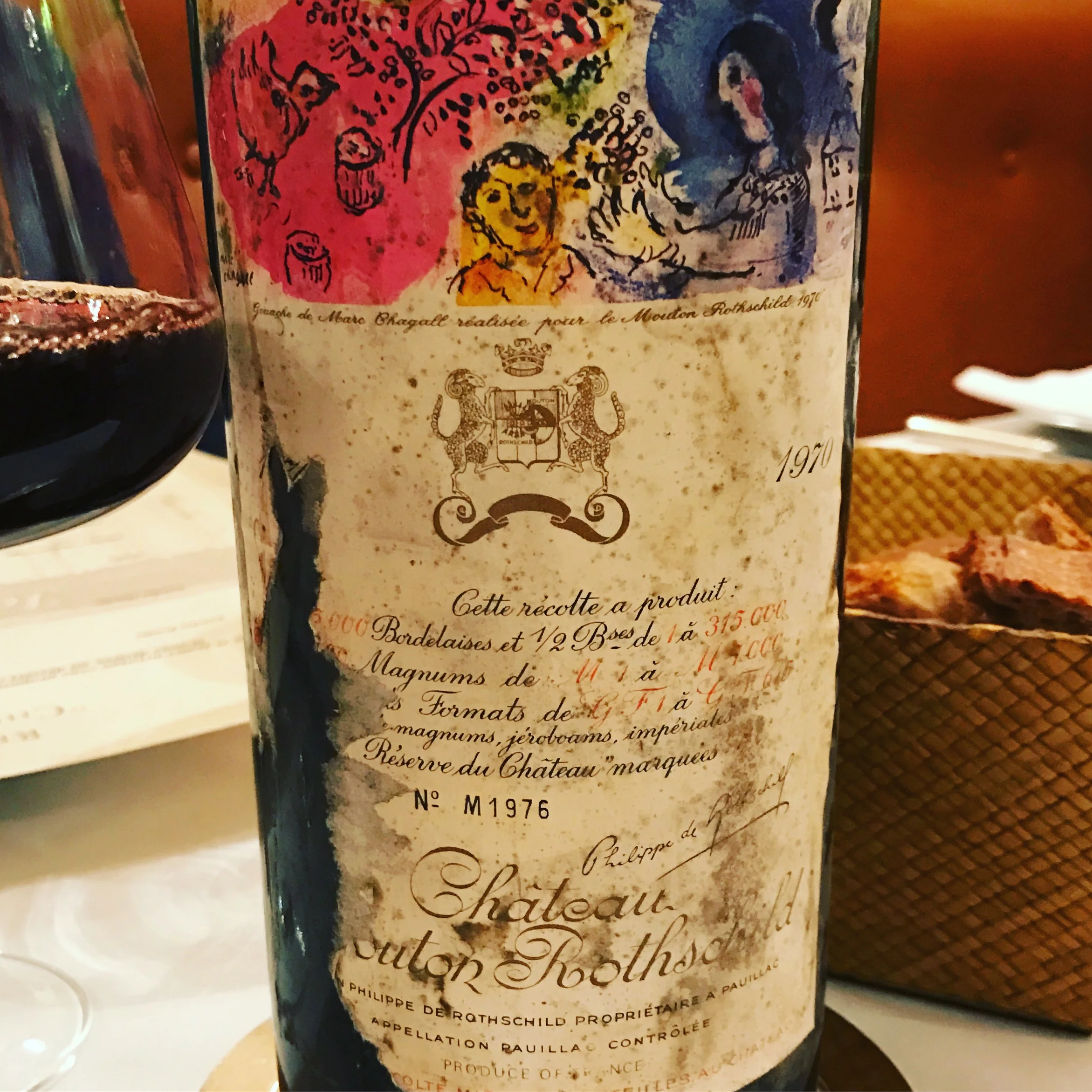 Mouton Rothschild 1970 to celebrate my birth year (my year stinks for wine)
