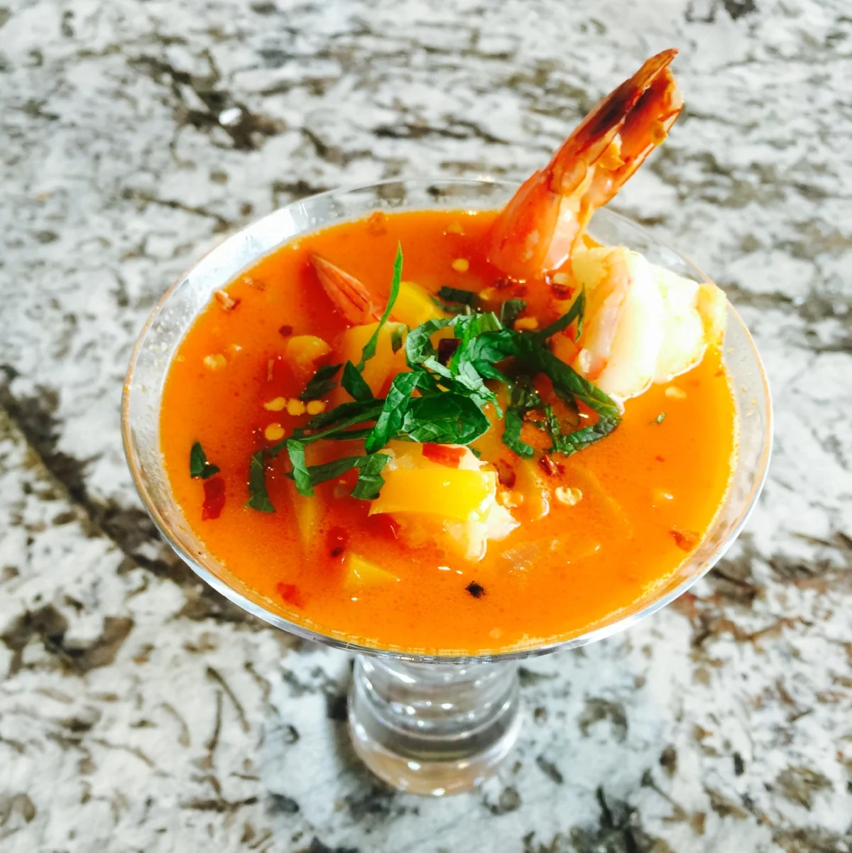 Thai Shrimp Red Curry Coconut Soup