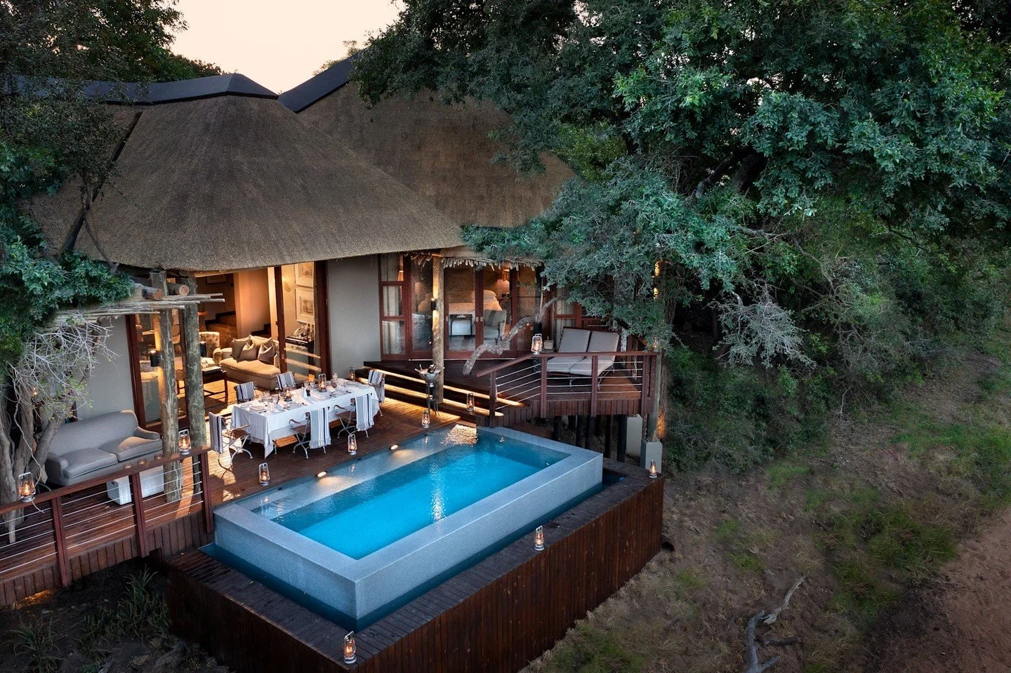 Feel at home in the wild.
Beneath the branches of riverine trees, the Family Villa at Ngala Private Game Reserve offers a sanctuary where comfort and wilderness meet. With a dedicated guide, vehicle and attentive butler, every moment invites you to s