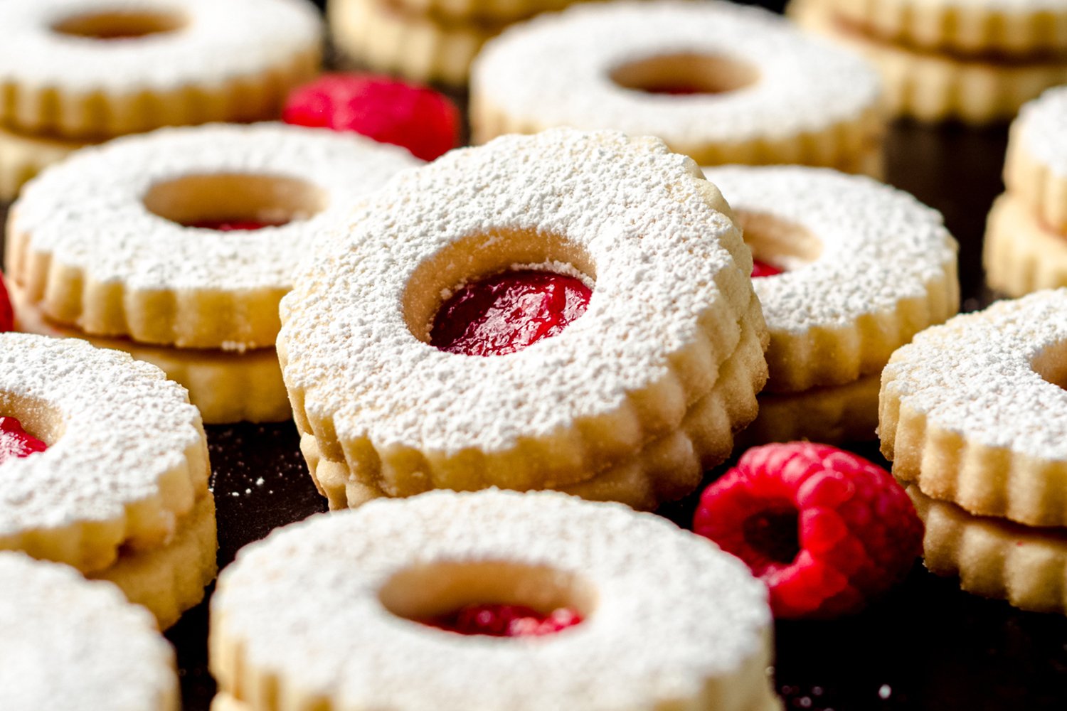 Raspberry Linzer Cookies