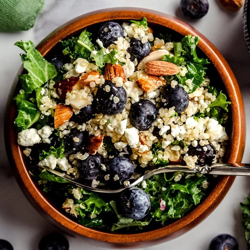 Blueberry Quinoa Kale Salad