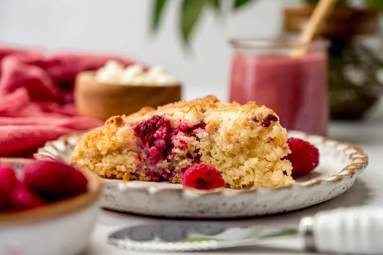 Raspberry White Chocolate Scones