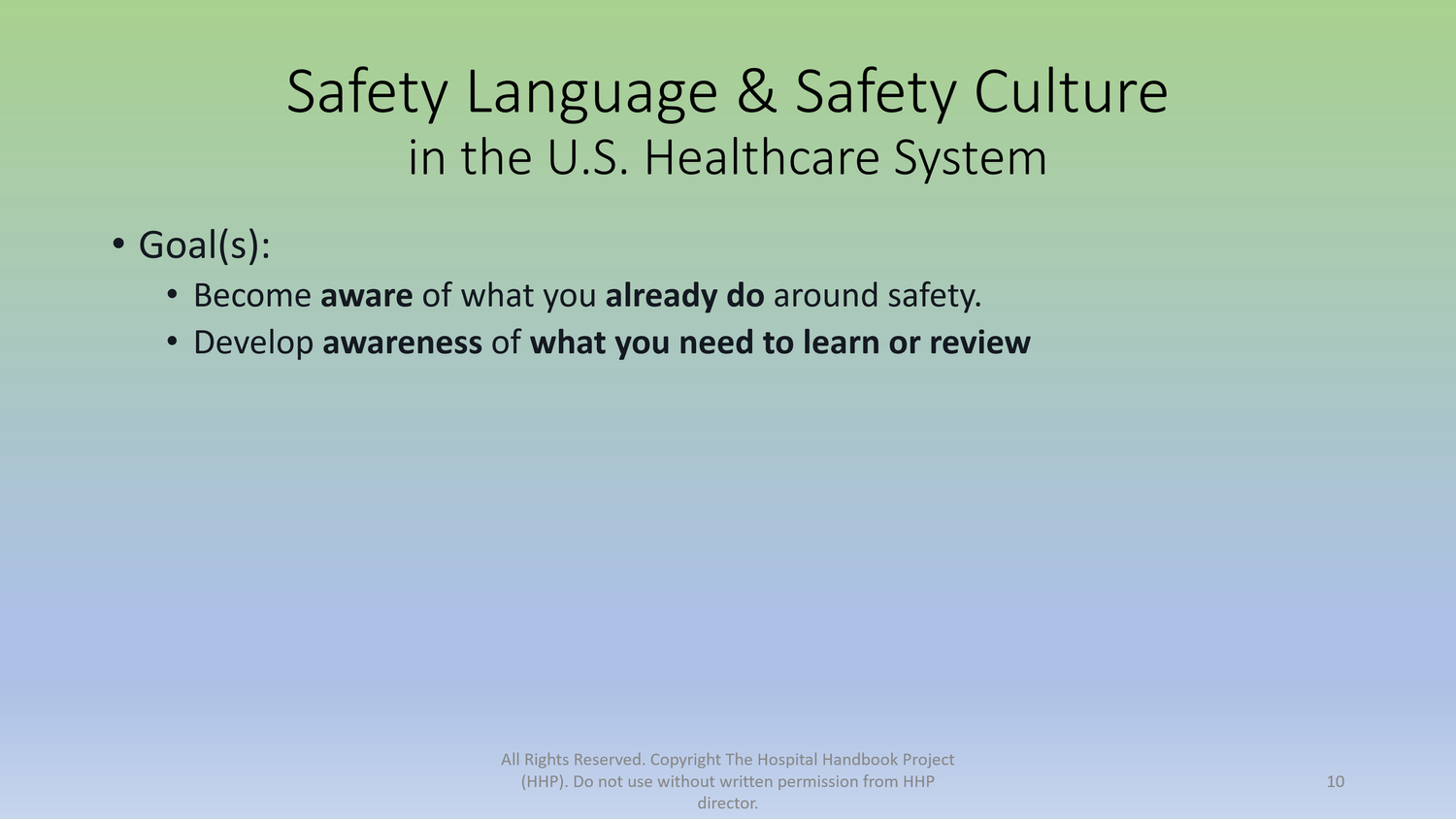Safety Practices Workgroup: Safety Practices for LAcs and Their ...