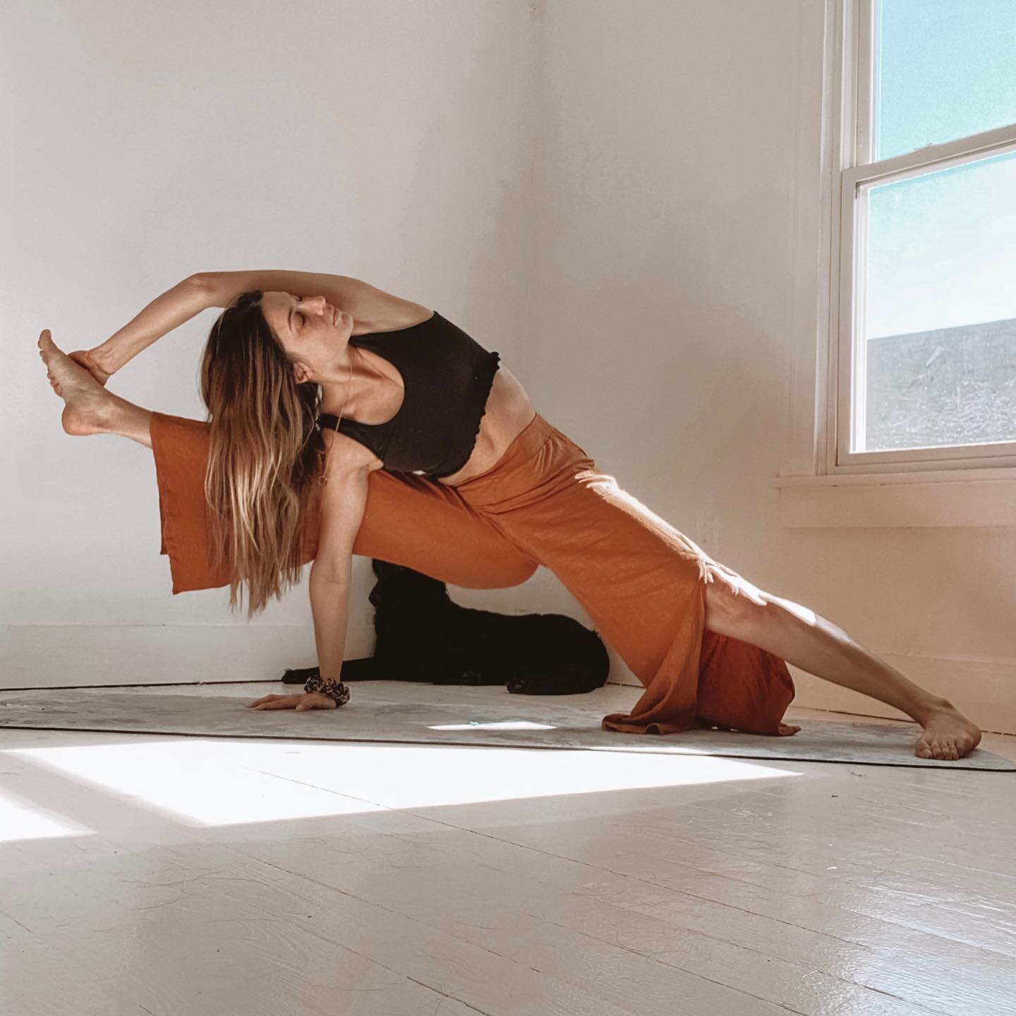 Visvamitrasana: an arm balance that requires core strength and stability, hamstring flexibility, and also shoulder opening. 

Curious how to get into this shape? Well this is our peak pose of the week! Don&rsquo;t worry, I&rsquo;m teaching lots of mo