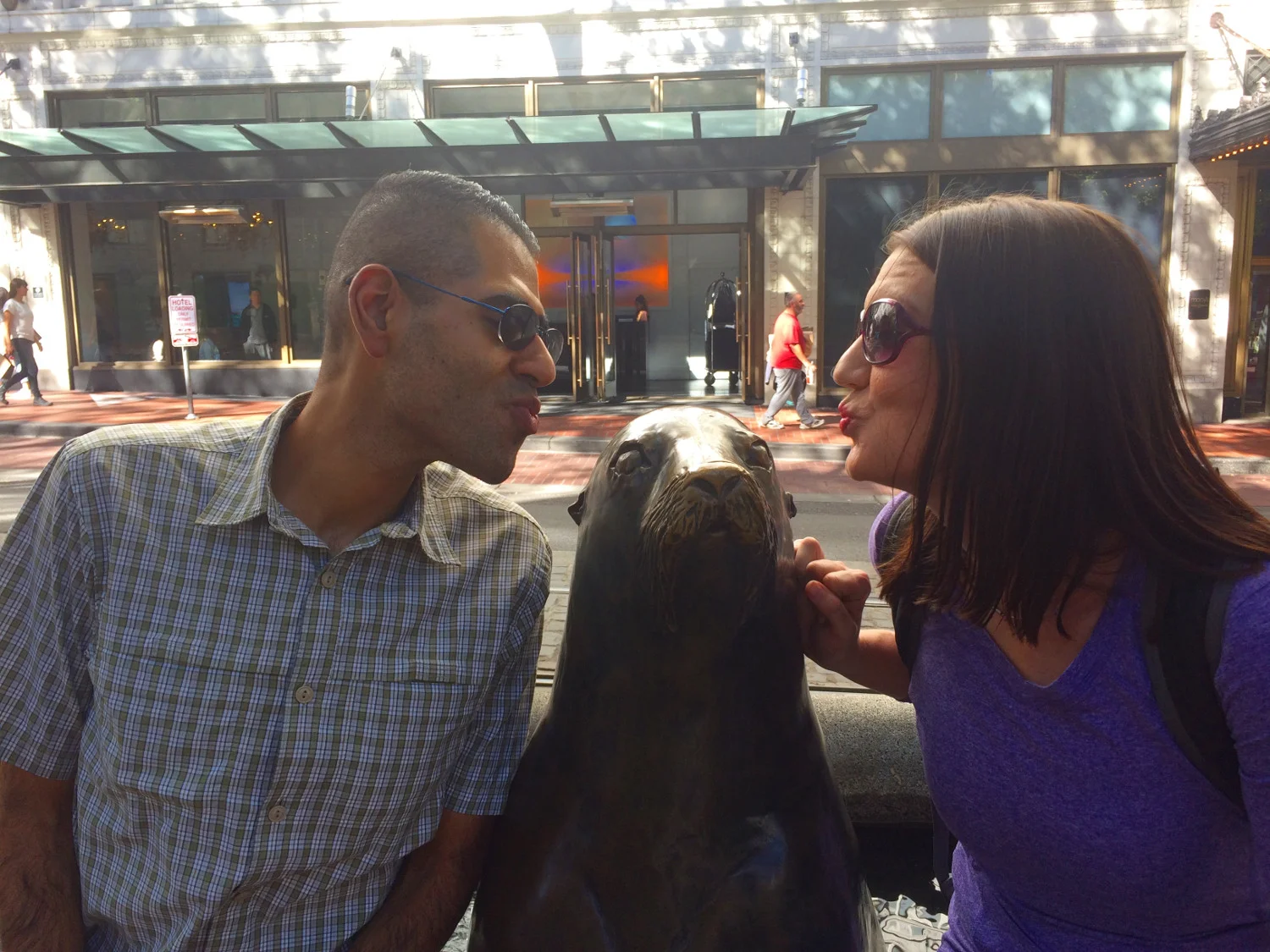 Us, Sea Lion Statue, Portland, Oregon, United States