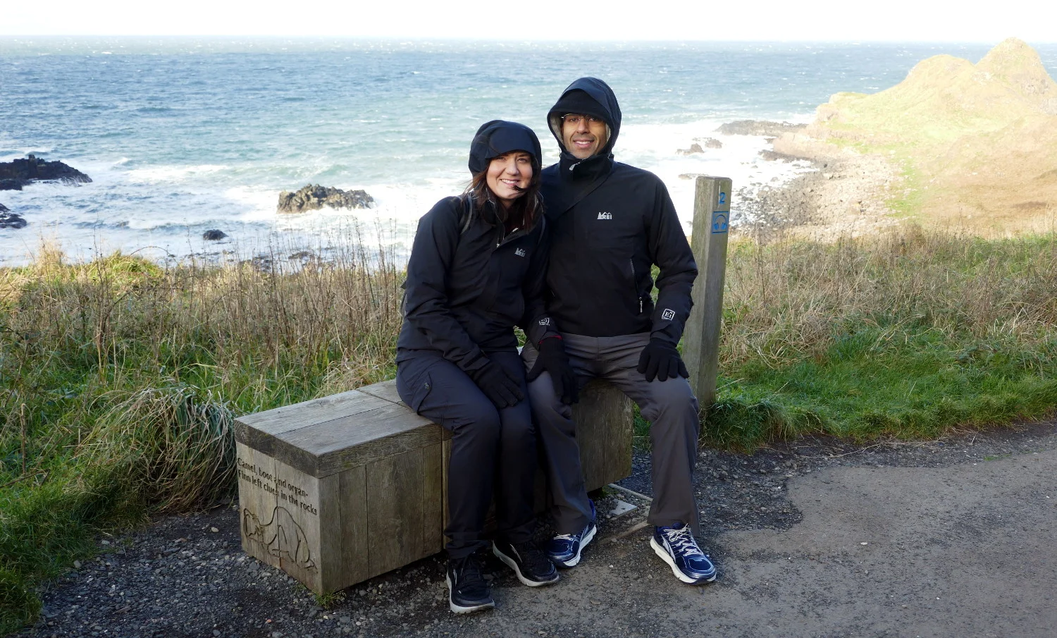 Us at Beach, Giant's Causeway, Antrim Coast, United Kingdom