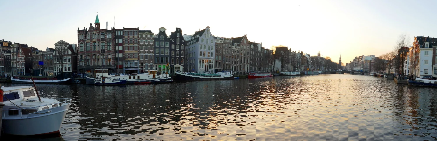 Panorama, Canal, Amsterdam, Netherlands