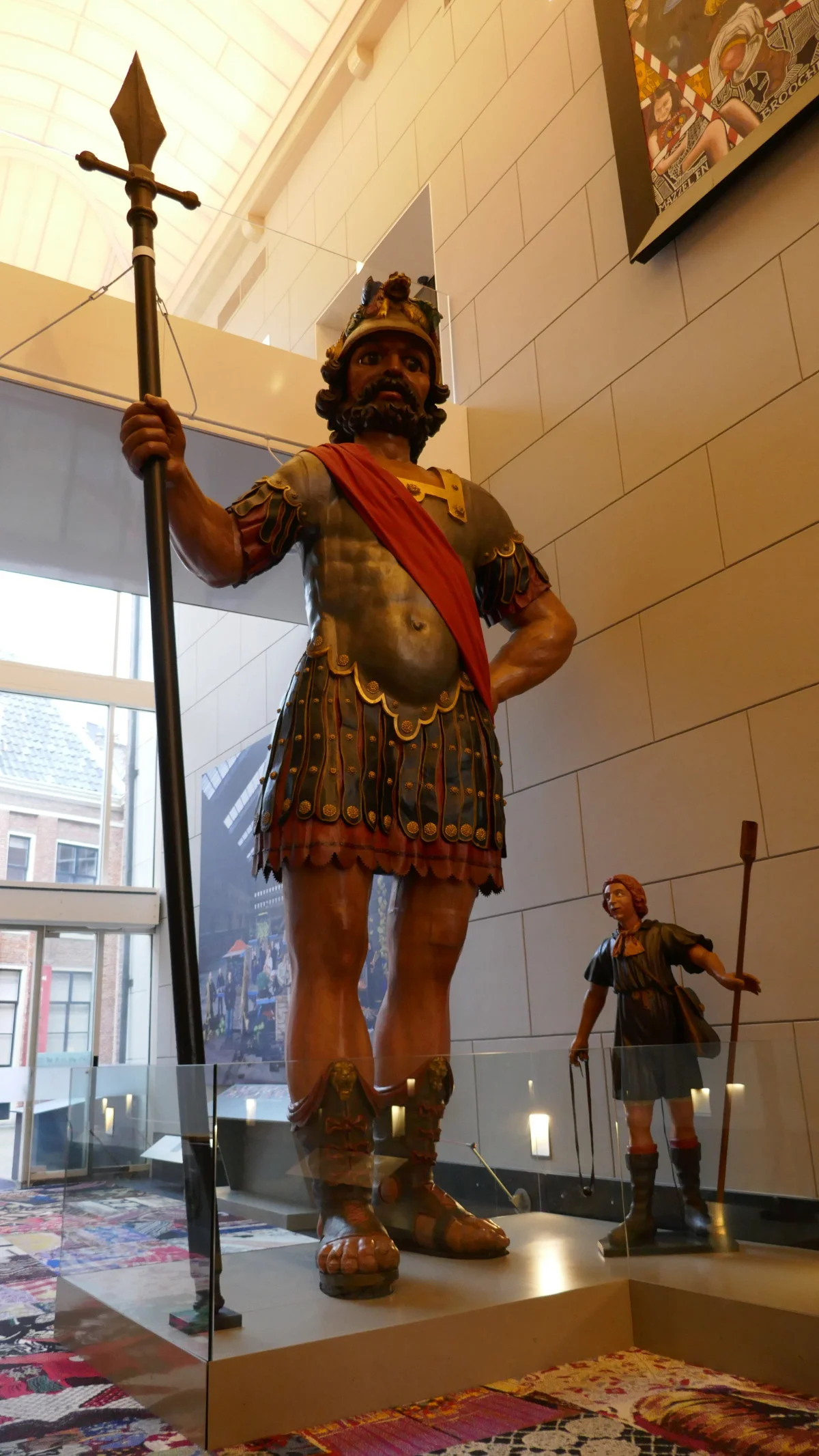 David and Goliath Sculptures, Amsterdam Museum Interior, Amsterdam, Netherlands