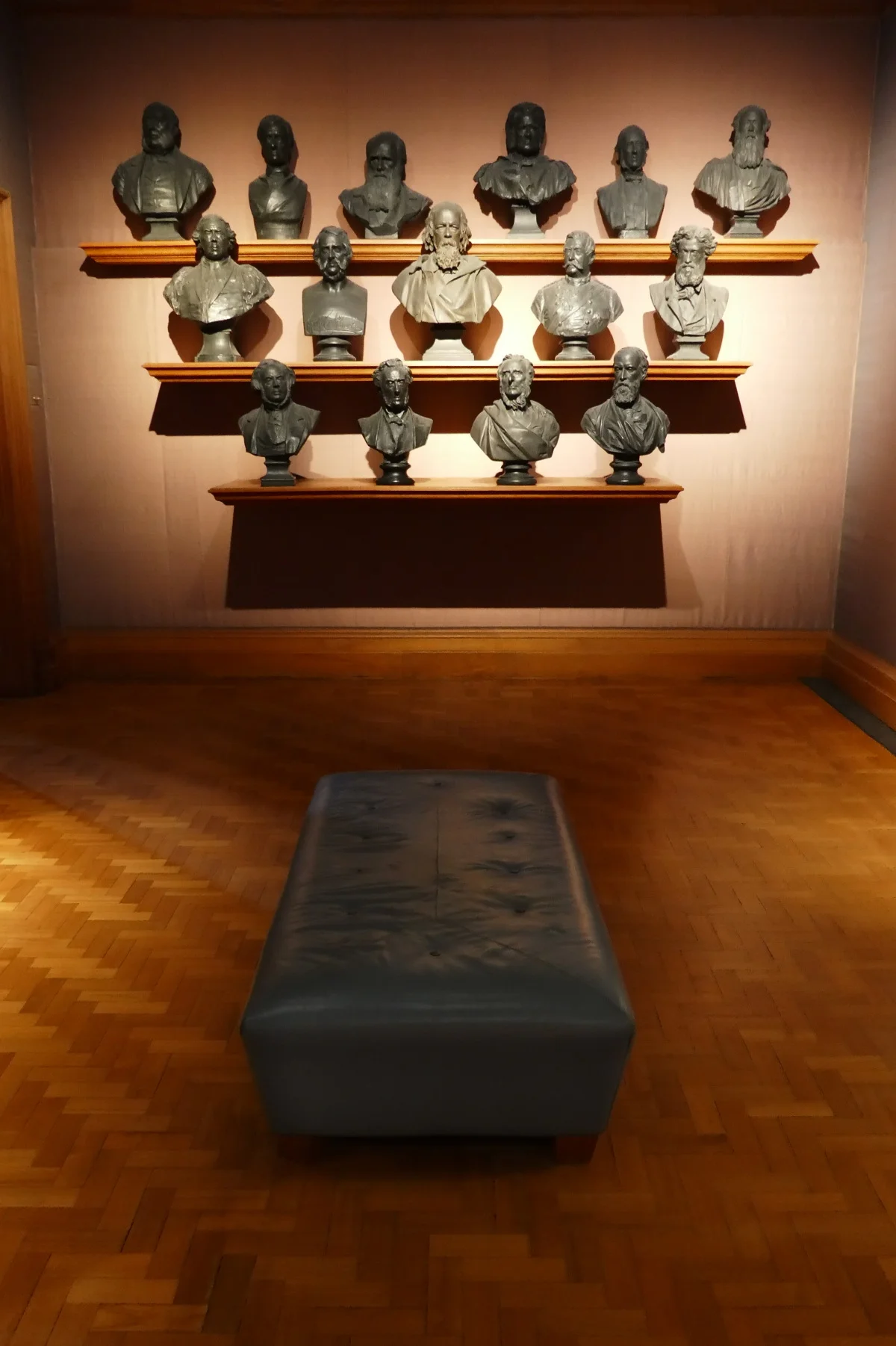 Wall of Sculptures, National Gallery Museum Interior, London, United Kingdom