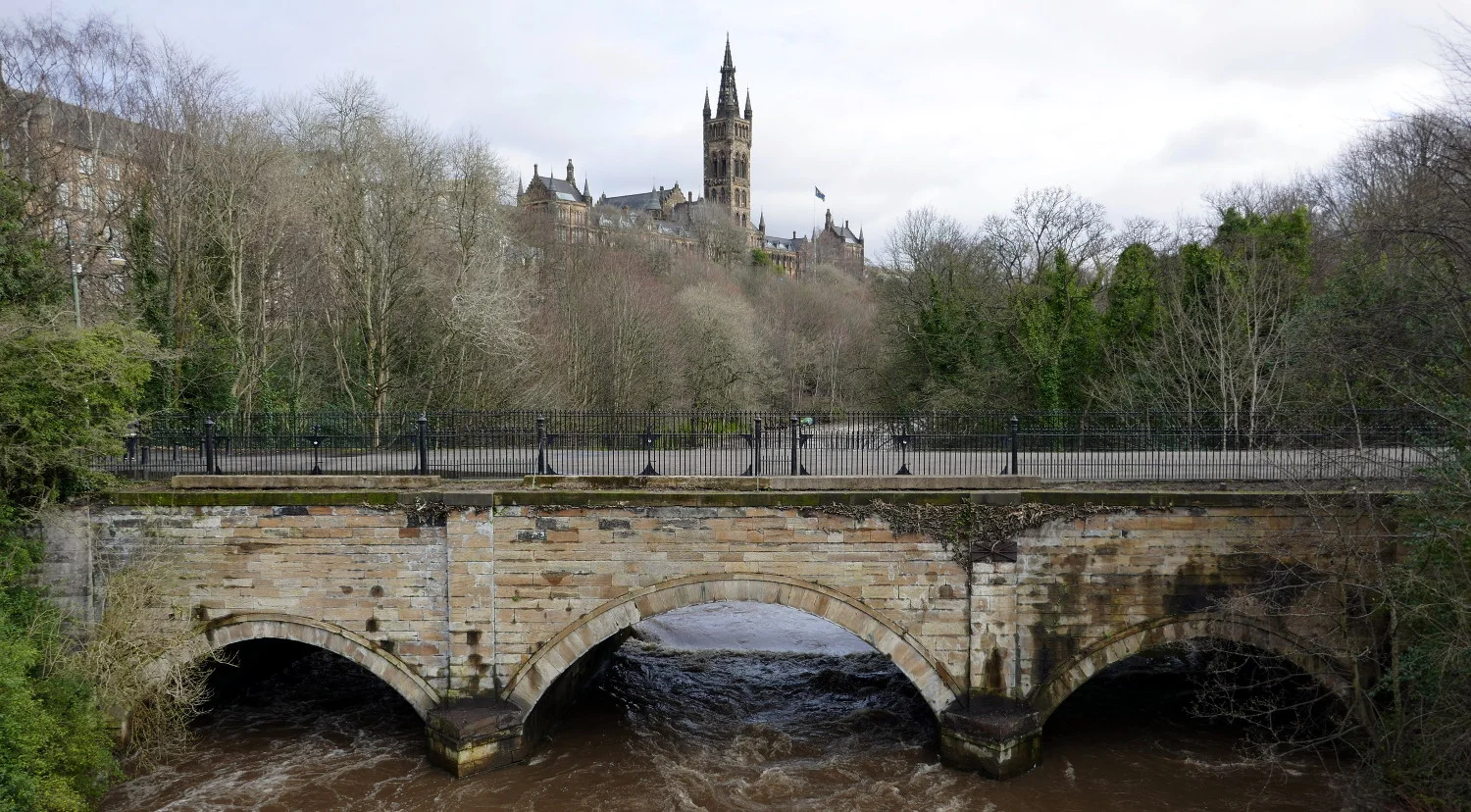 Glasgow University Bell Tower, River Kelvin, Glasgow, United Kingdom