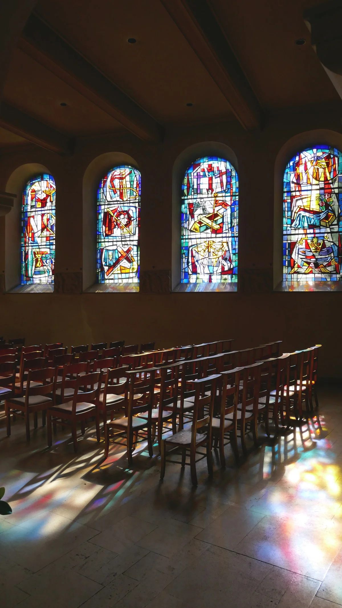 Stained Glass, St. Michael's Church Interior, Luxembourg City, Luxembourg